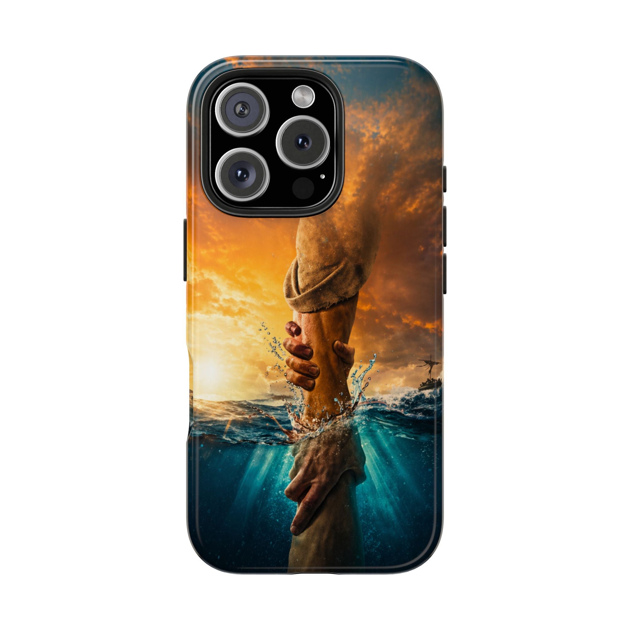 Phone Case — 'He Will Lift You' Inspirational Rescue Design