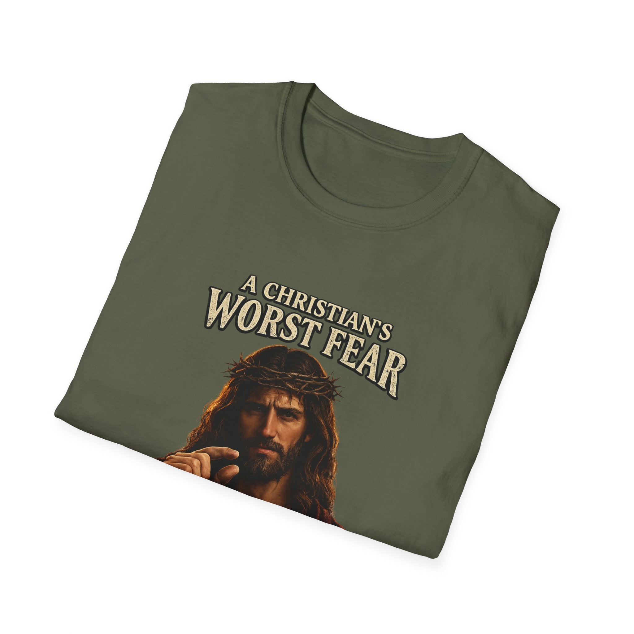 T-Shirt — “A Christian’s Worst Fear: You Were This Close” Vintage Jesus Holiday Tee