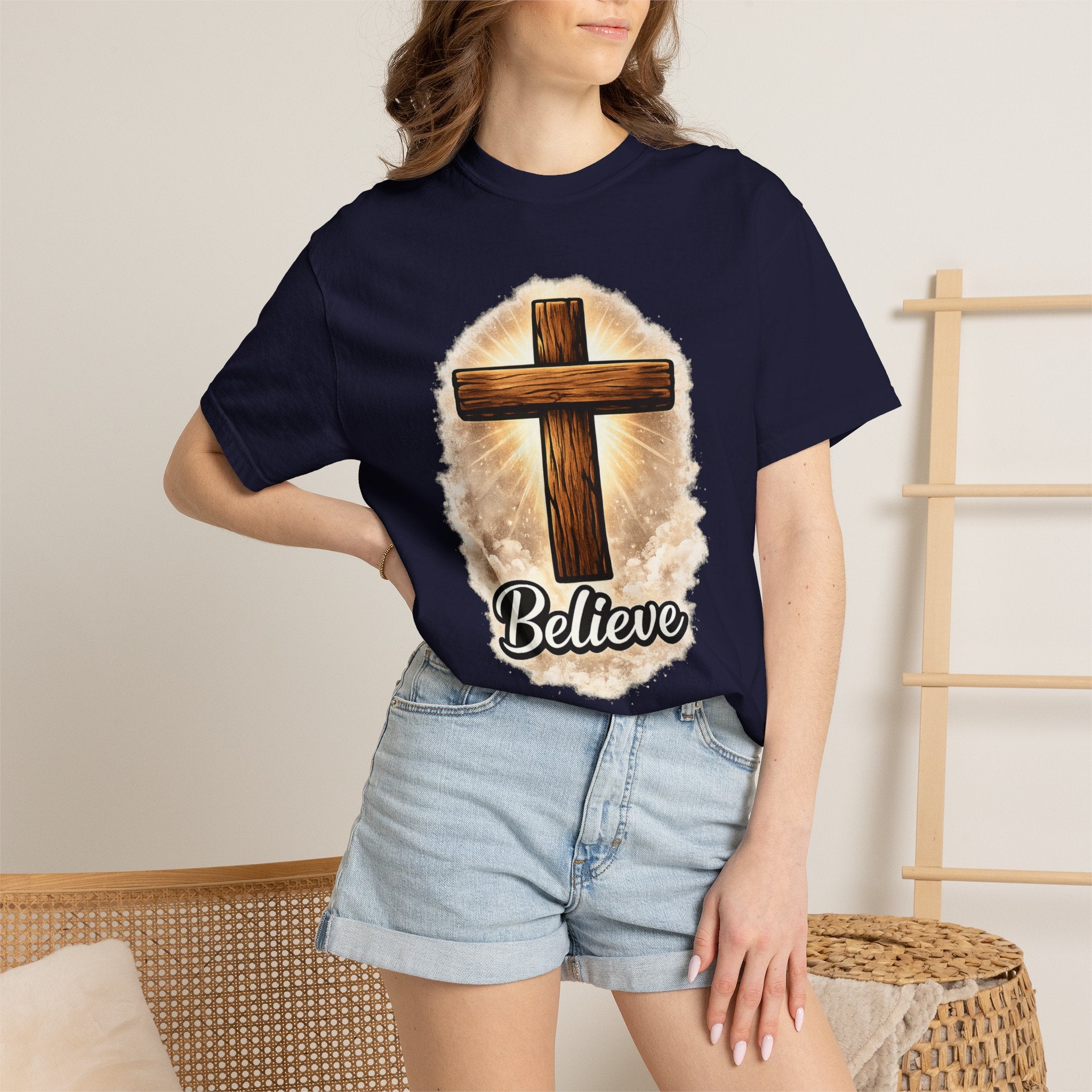 Believe Cross T-Shirt — Christian Faith Graphic Tee