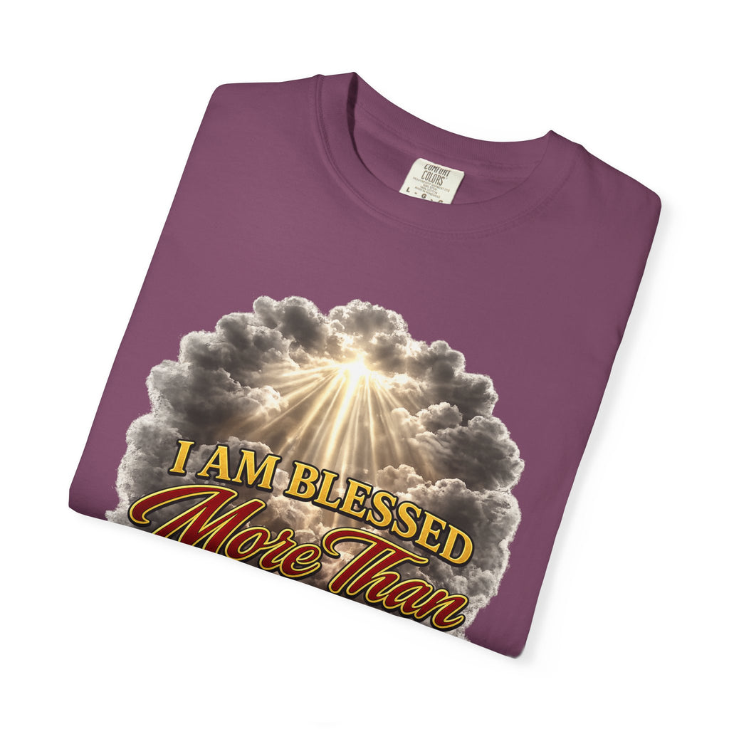 Blessed Beyond Sight T-Shirt — "I Am Blessed More Than The Eyes Can See" Christian Faith Tee