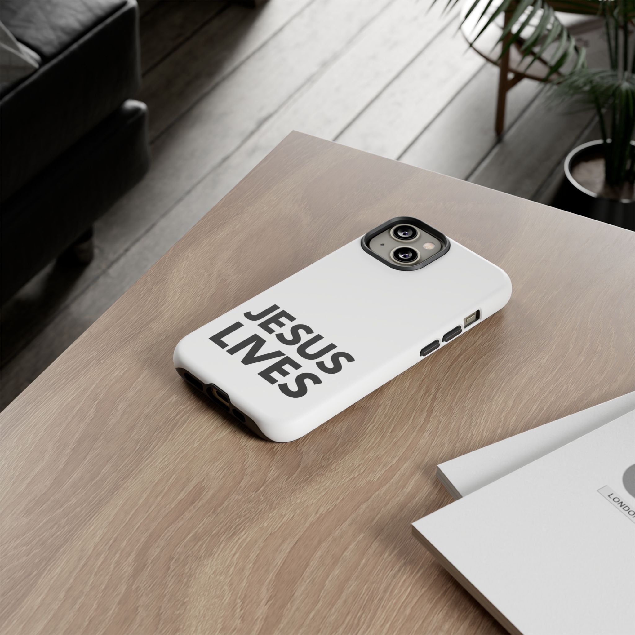 Jesus Lives Phone Case — Christian Faith Protective Phone Cover