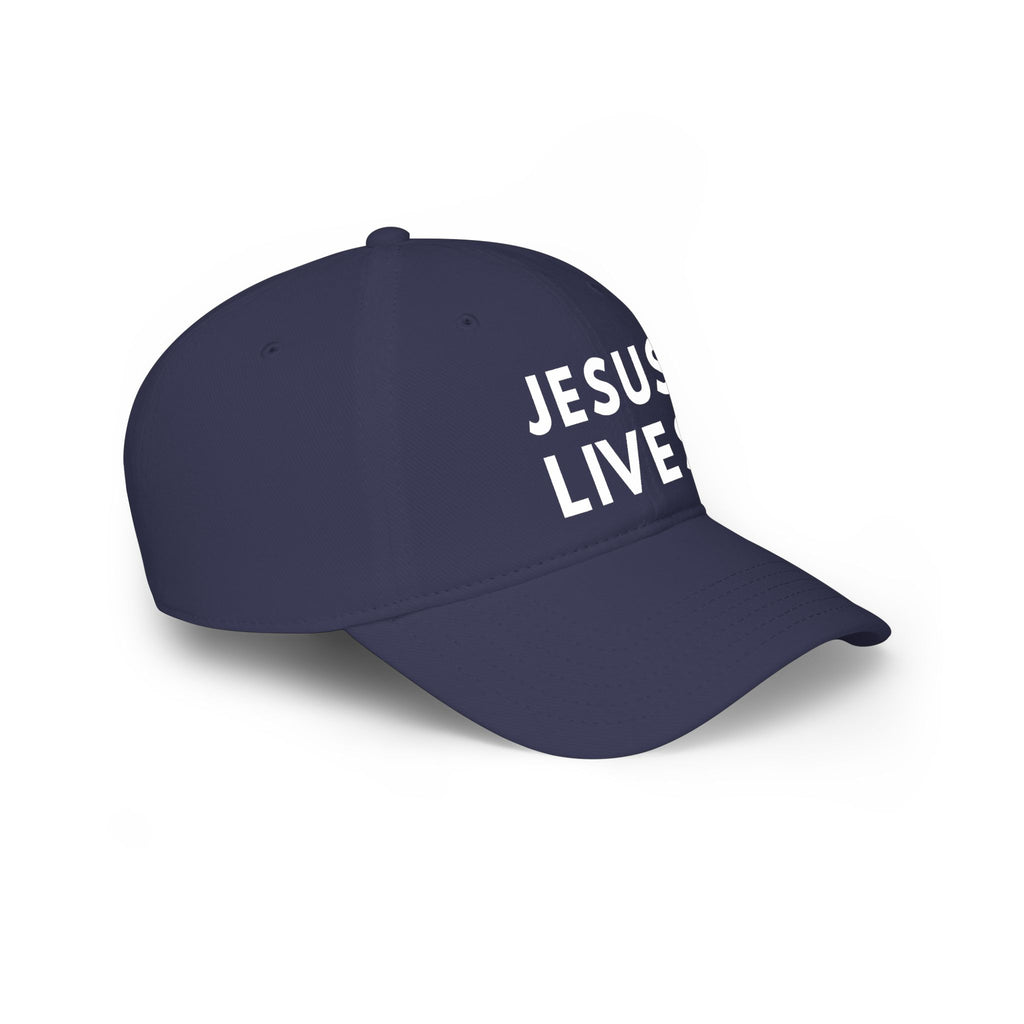 Jesus Lives Baseball Cap — Christian Faith Low Profile Hat