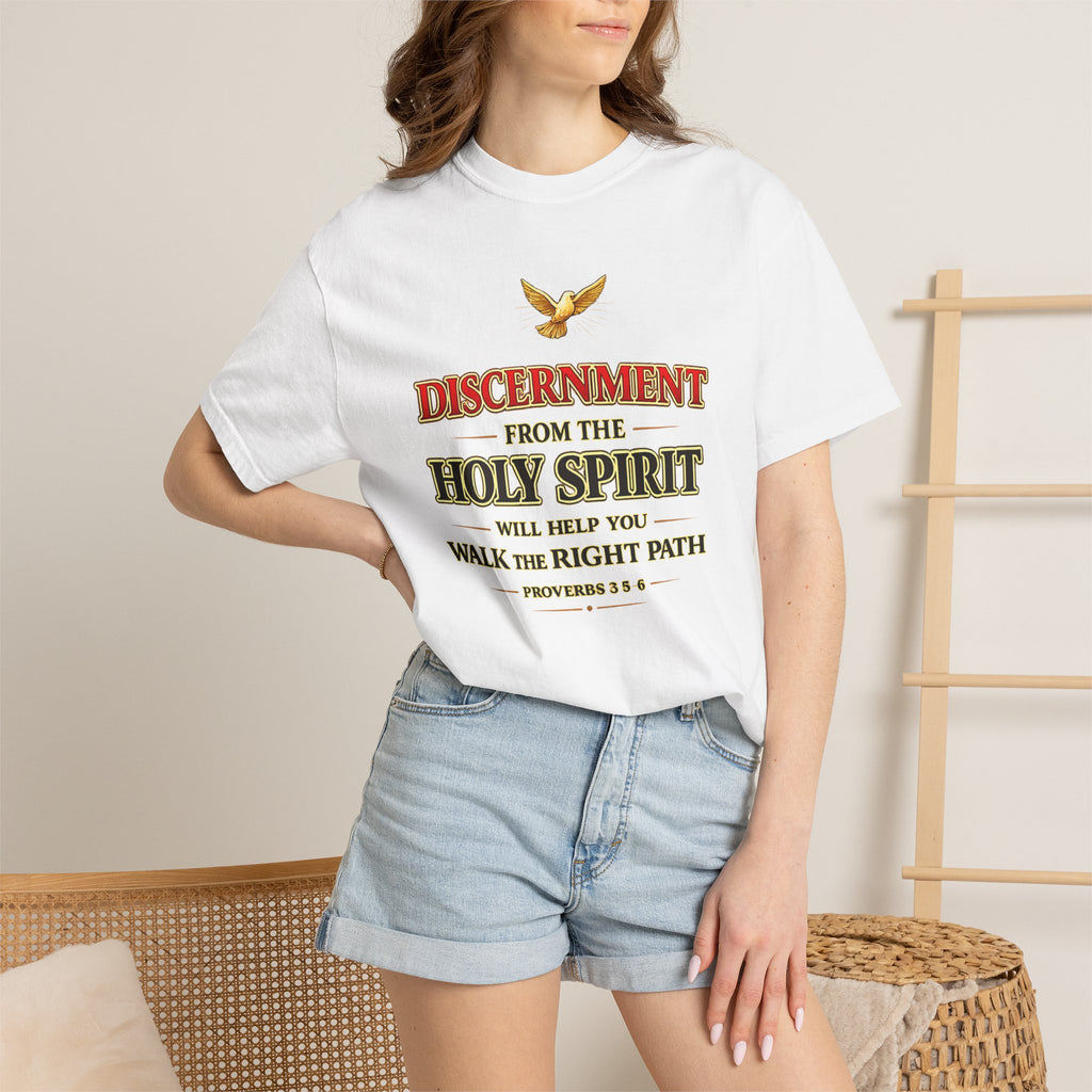 Discernment from the Holy Spirit T-Shirt — Proverbs 3:5-6 Christian Faith Tee