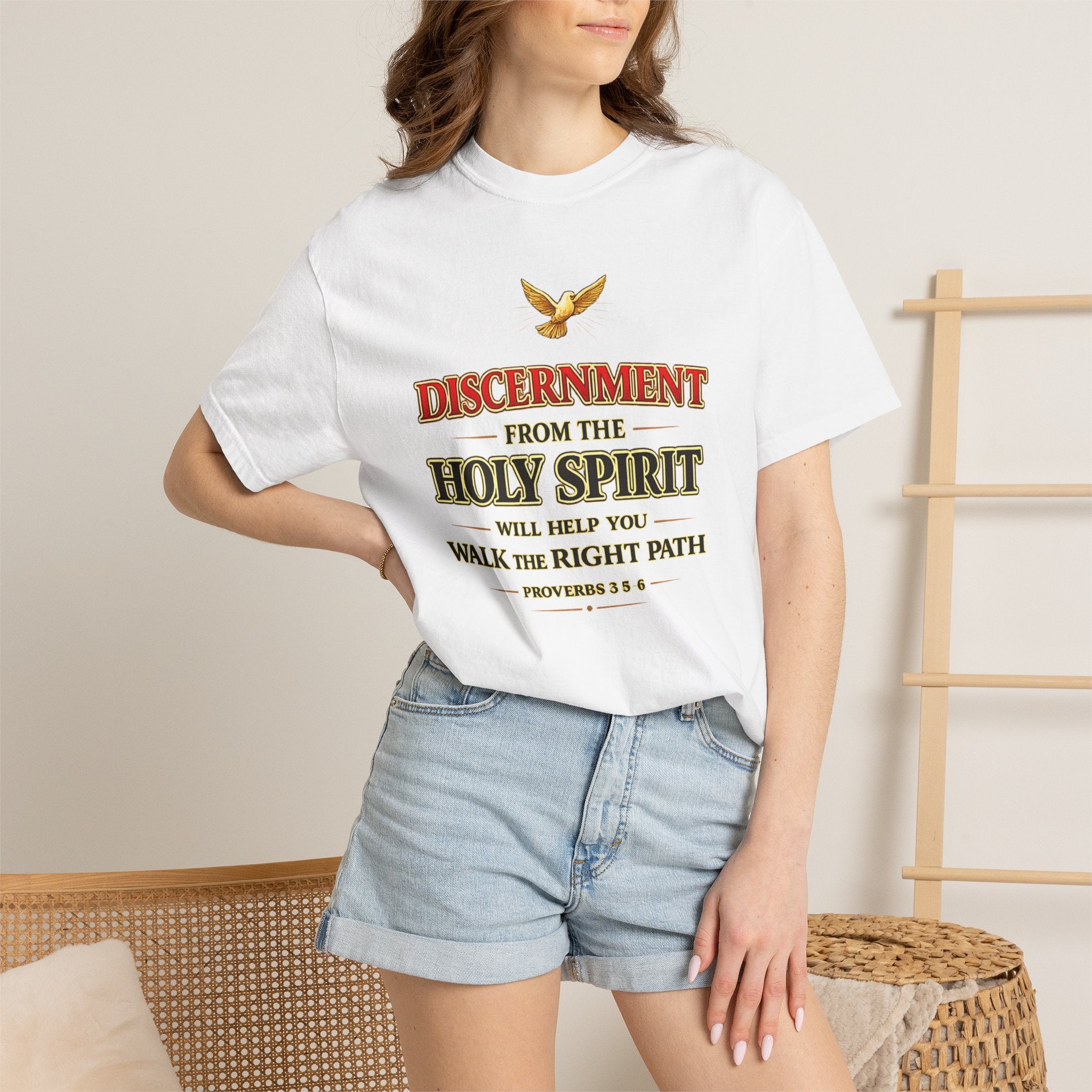 Discernment from the Holy Spirit T-Shirt — Proverbs 3:5-6 Christian Faith Tee