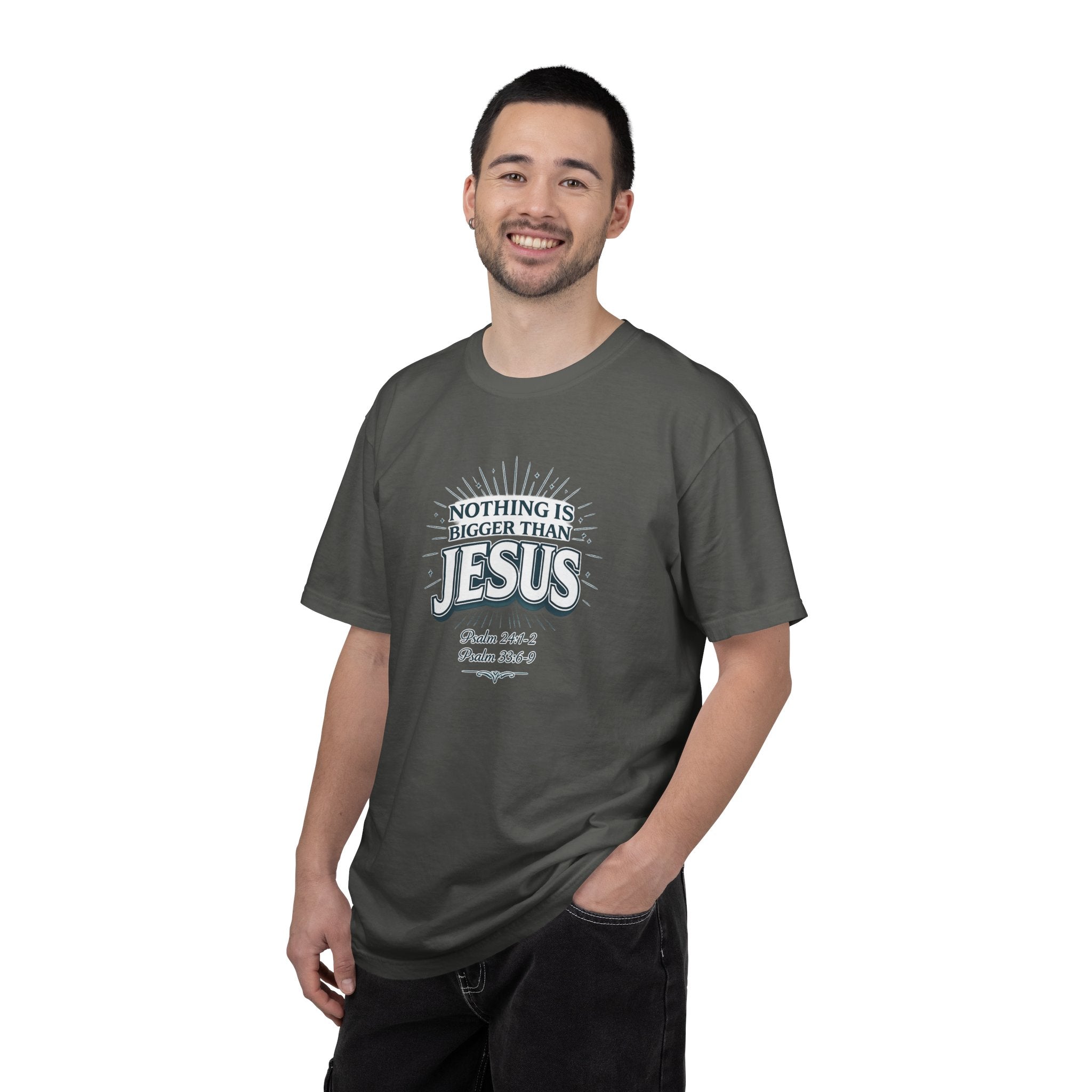 Nothing Is Bigger Than Jesus T-Shirt — Faith-Based Christian Tee (Psalm 147:5)