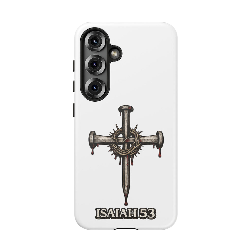 Isaiah 53 Cross Phone Case – Christian Faith Tough Phone Cover