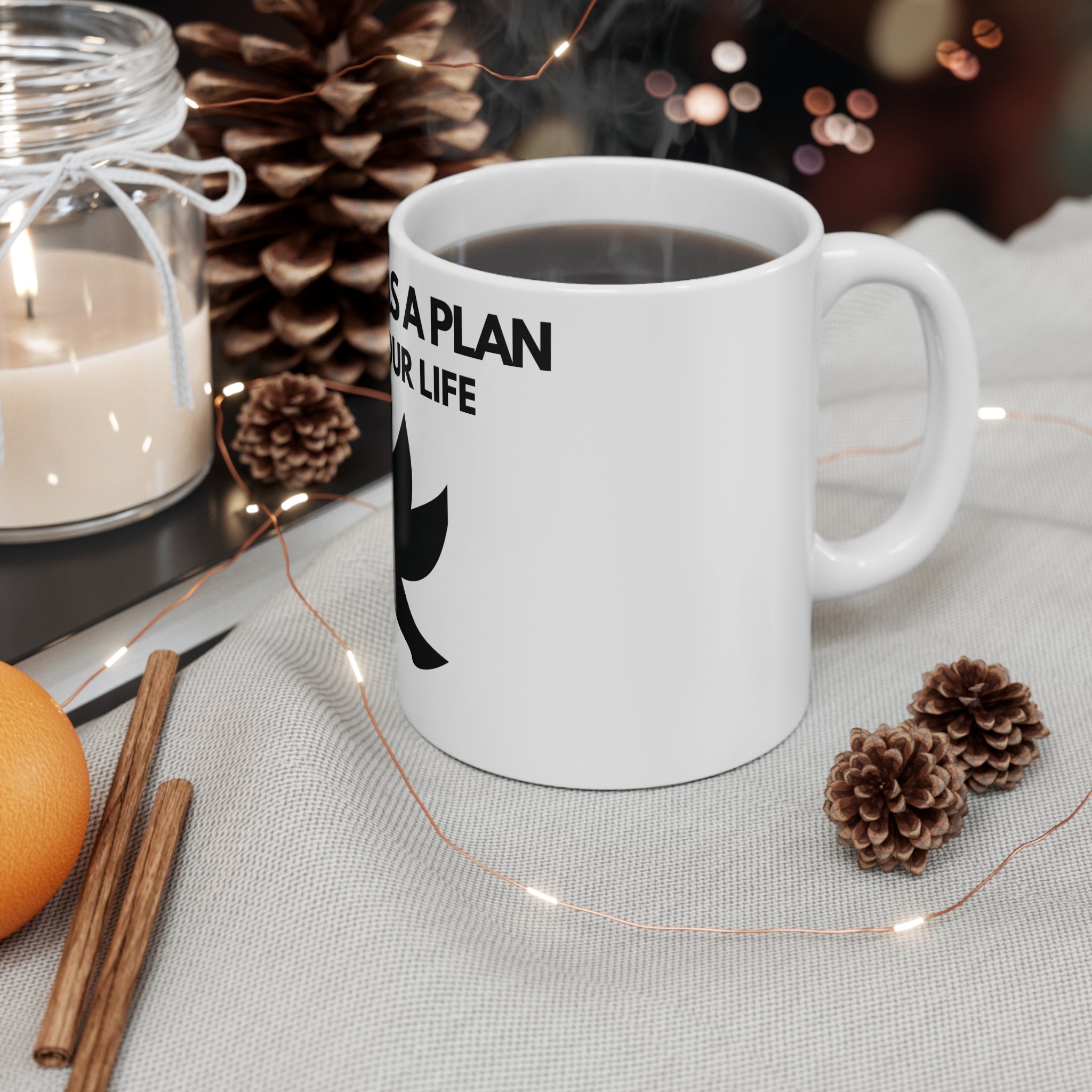 Christian Coffee Mug — "God Has a Plan for Your Life" with Dove Design