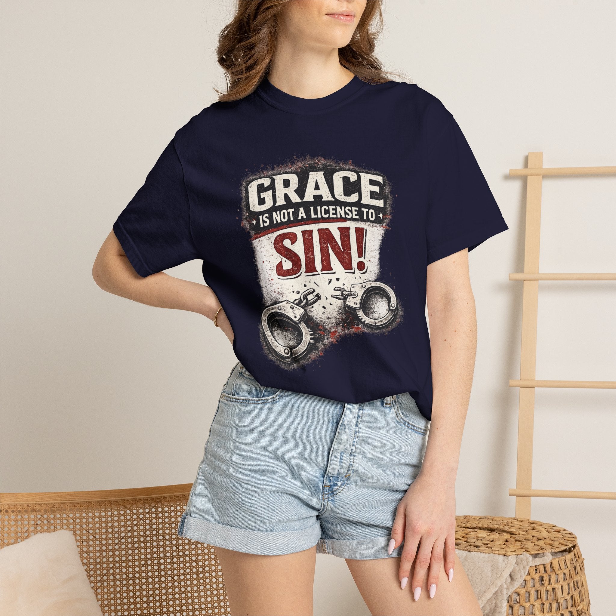 Grace Is Not a License to Sin T-Shirt — Christian Faith Graphic Tee