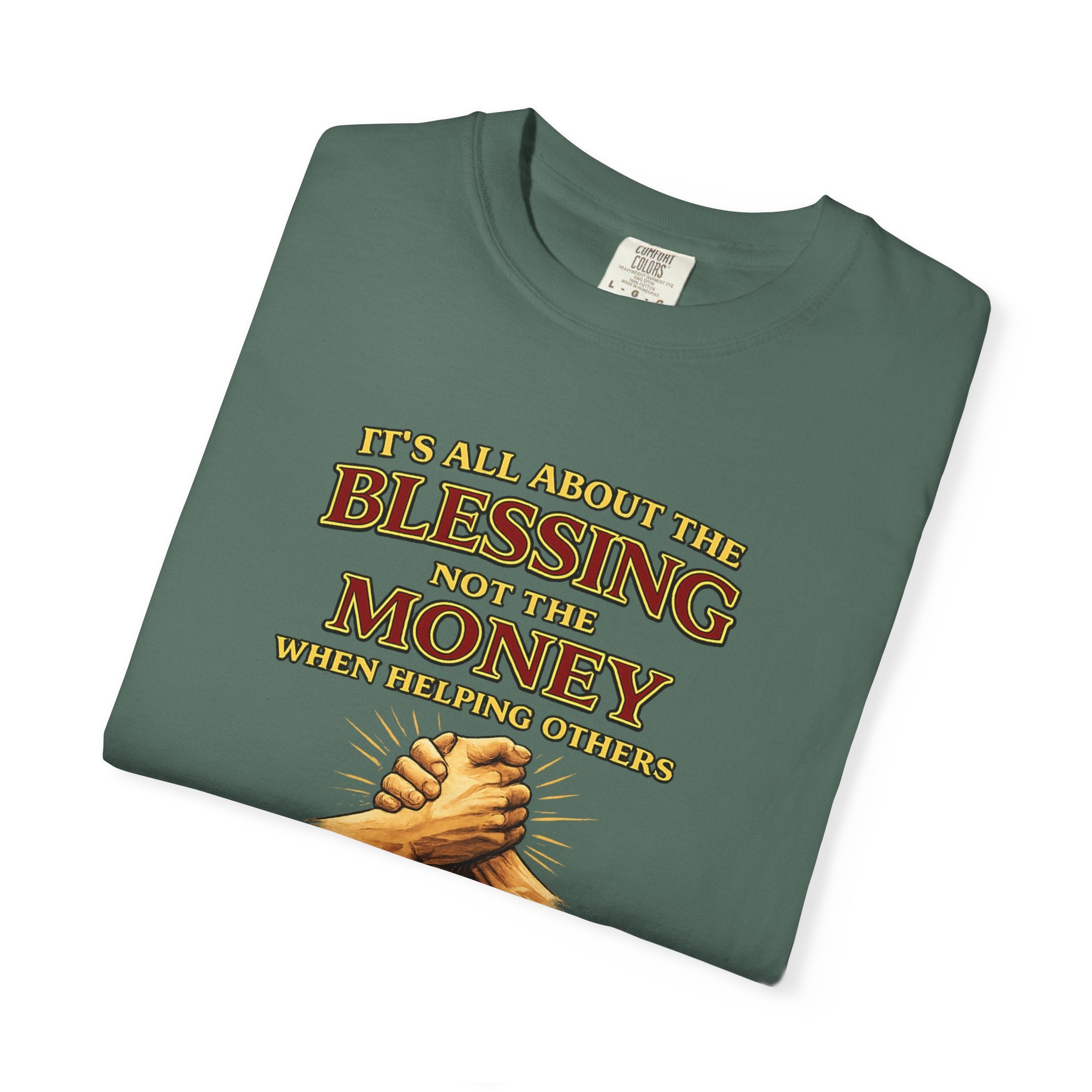 Blessing Not Money T-Shirt — Matthew 6:19 Christian Prayer Tee