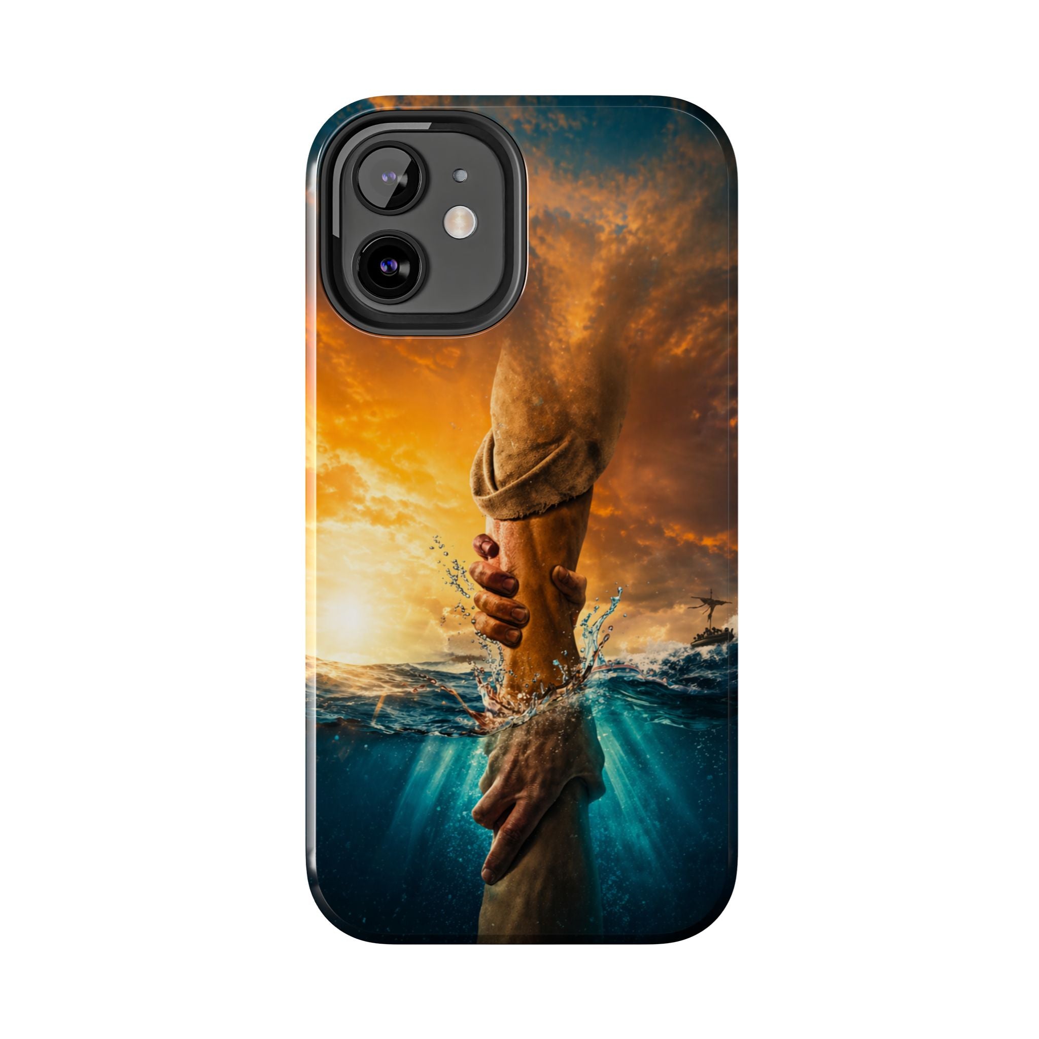 Phone Case — 'He Will Lift You' Inspirational Rescue Design