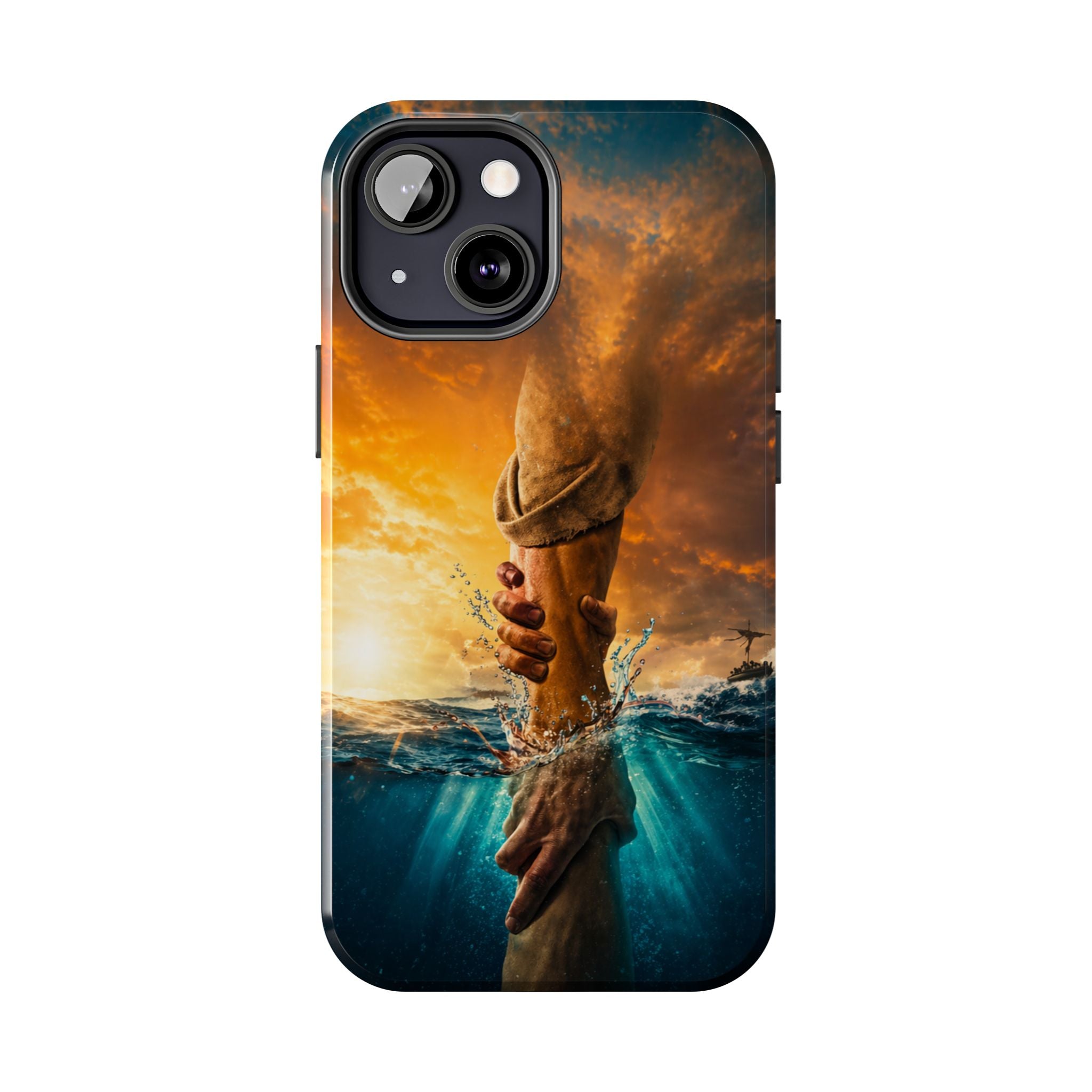 Phone Case — 'He Will Lift You' Inspirational Rescue Design