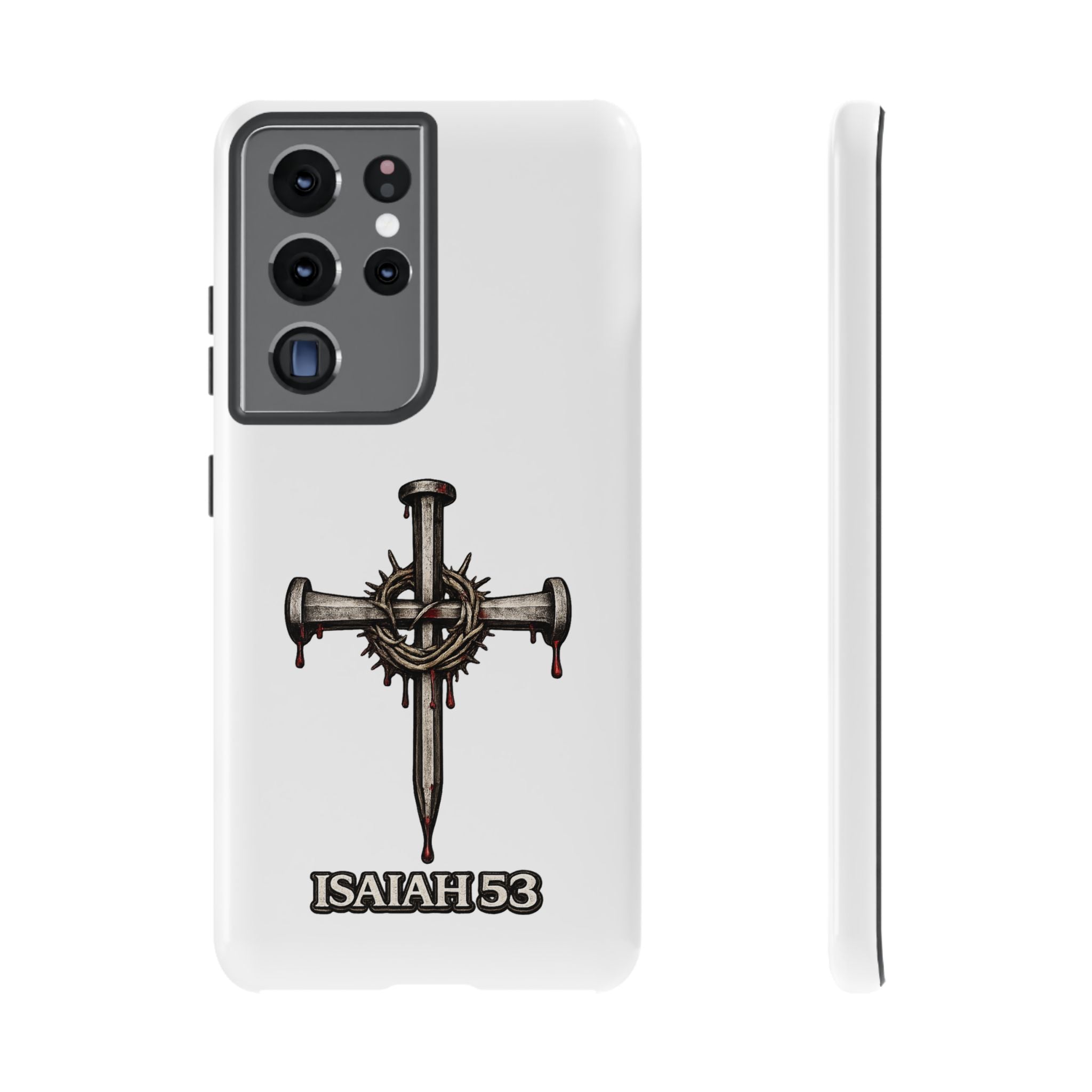 Isaiah 53 Cross Phone Case – Christian Faith Tough Phone Cover
