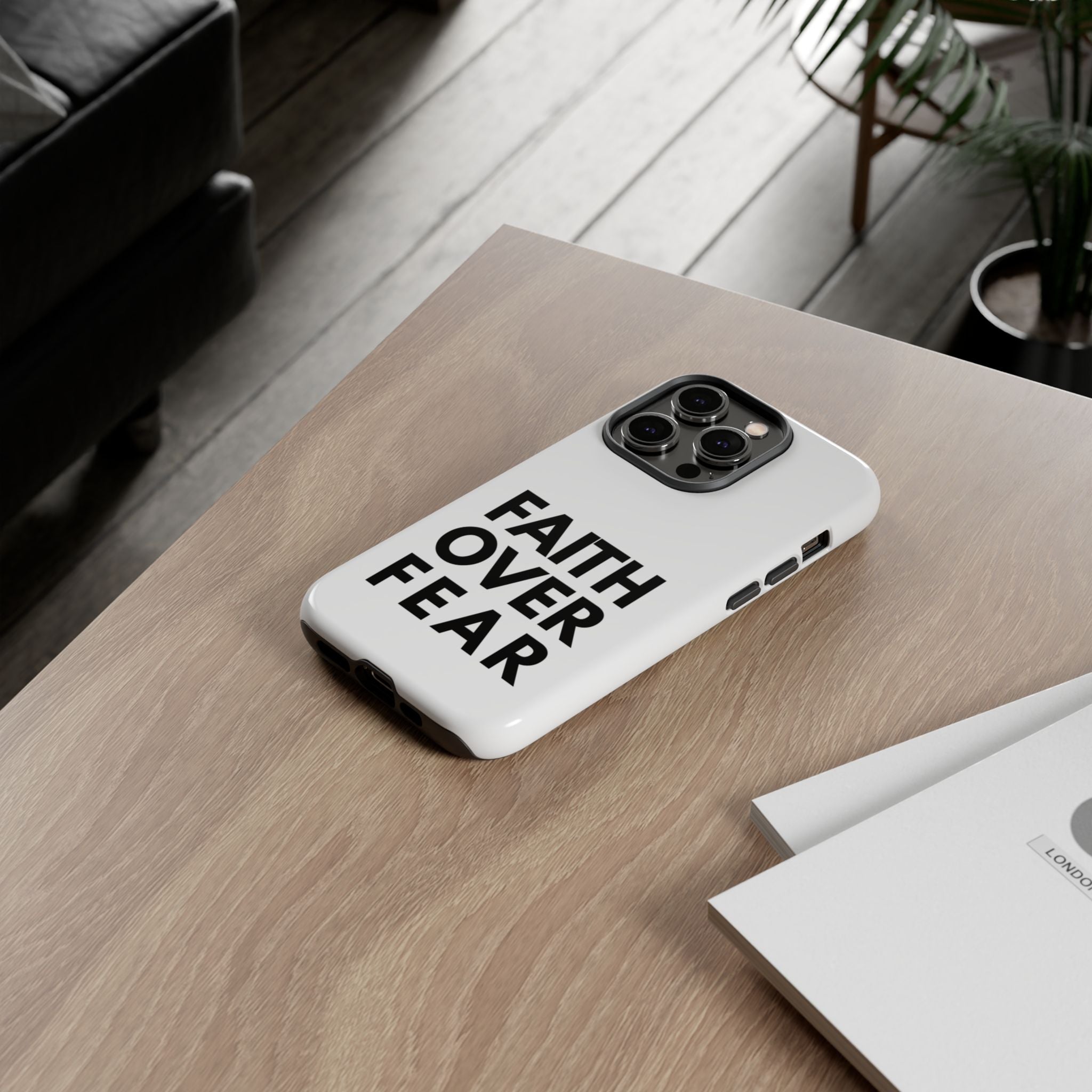 Faith Over Fear Phone Case — Inspirational Christian Protective Cover