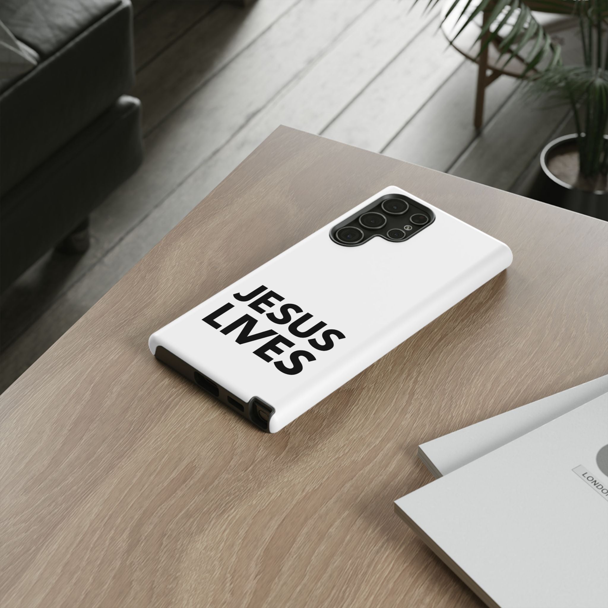 Jesus Lives Phone Case — Christian Faith Protective Phone Cover
