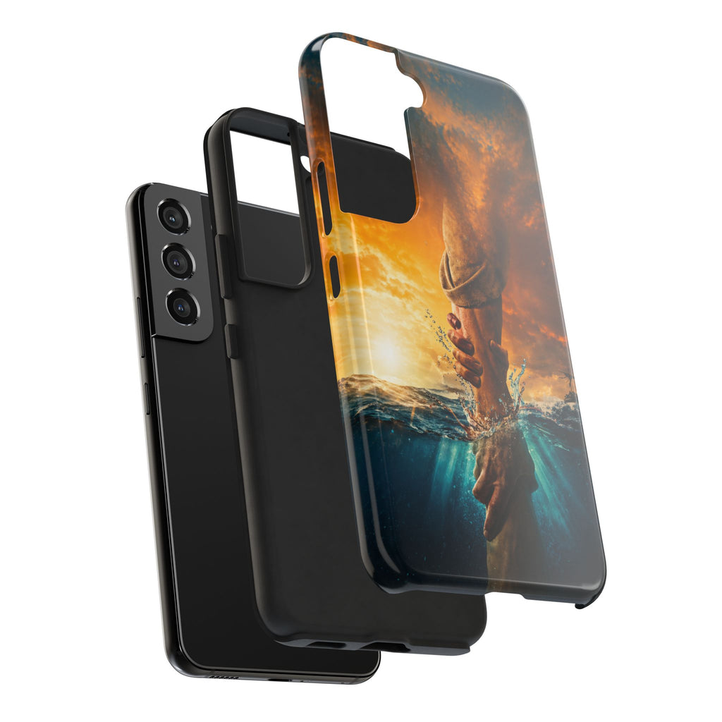 Phone Case — 'He Will Lift You' Inspirational Rescue Design