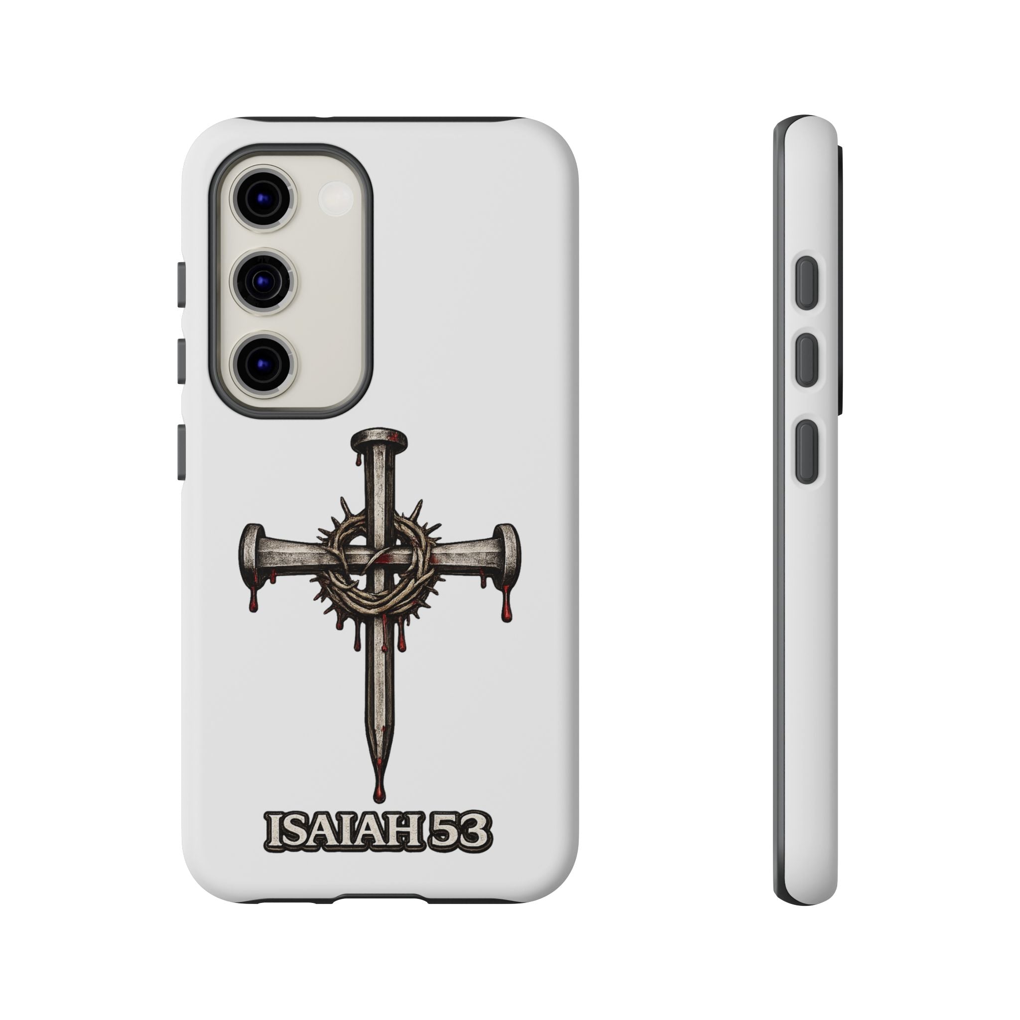 Isaiah 53 Cross Phone Case – Christian Faith Tough Phone Cover