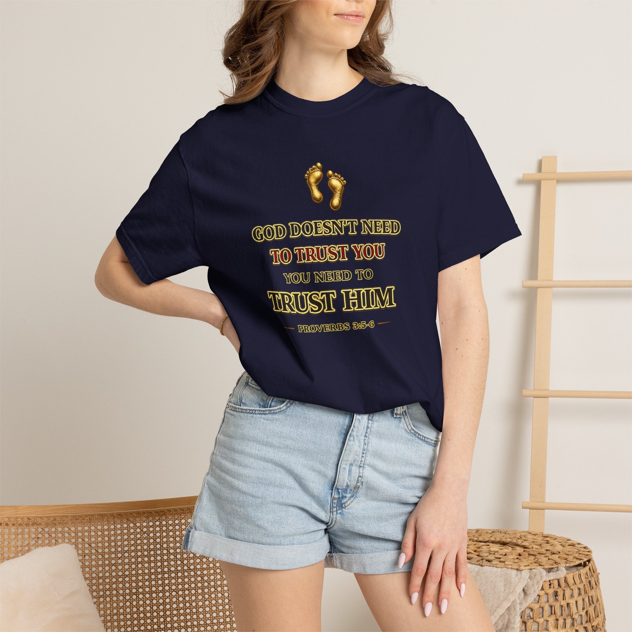 Faith T-Shirt — "Trust Him" Proverbs 3:5 Christian Graphic Tee
