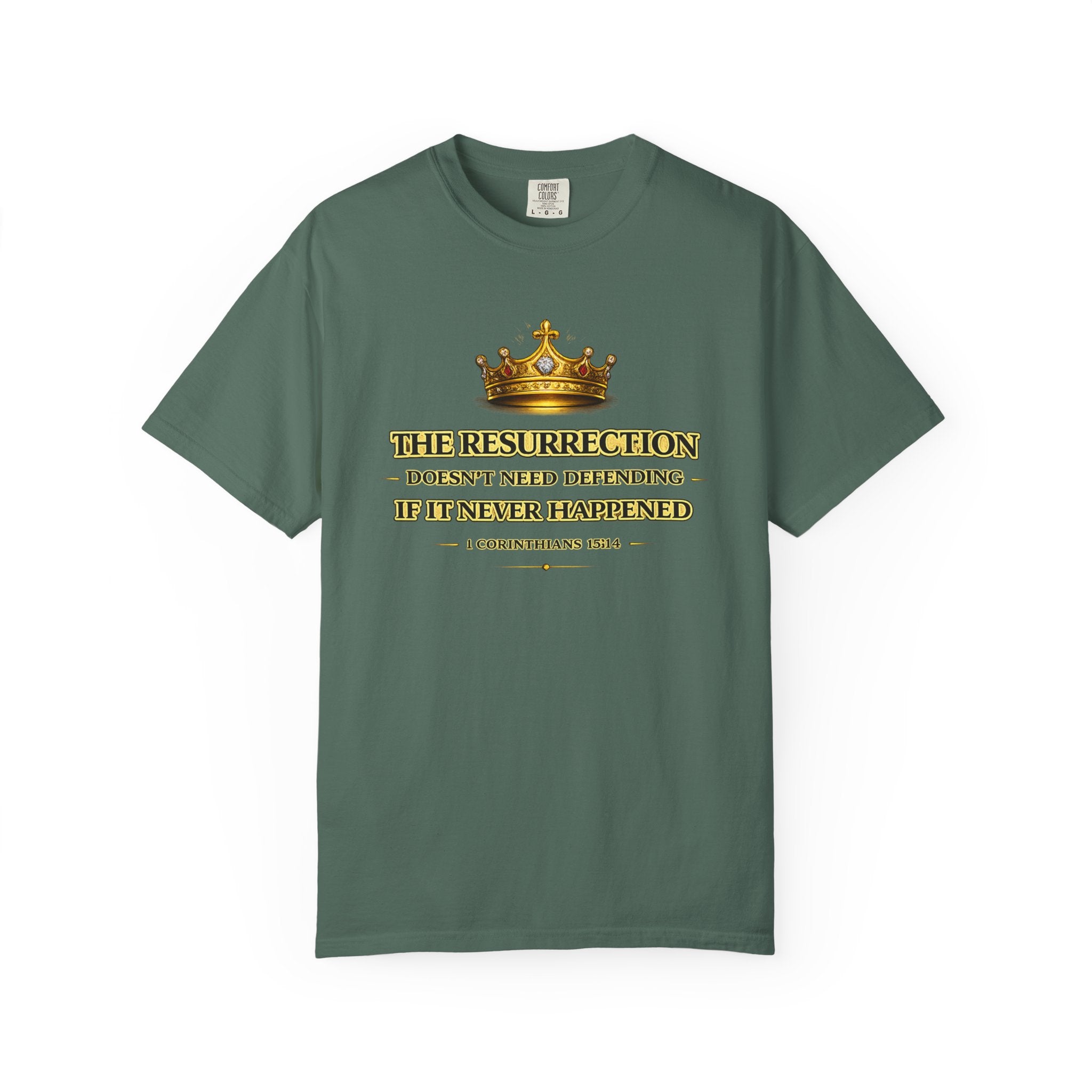 Resurrection Crown T-Shirt — Biblical 1 Corinthians Faith Tee
