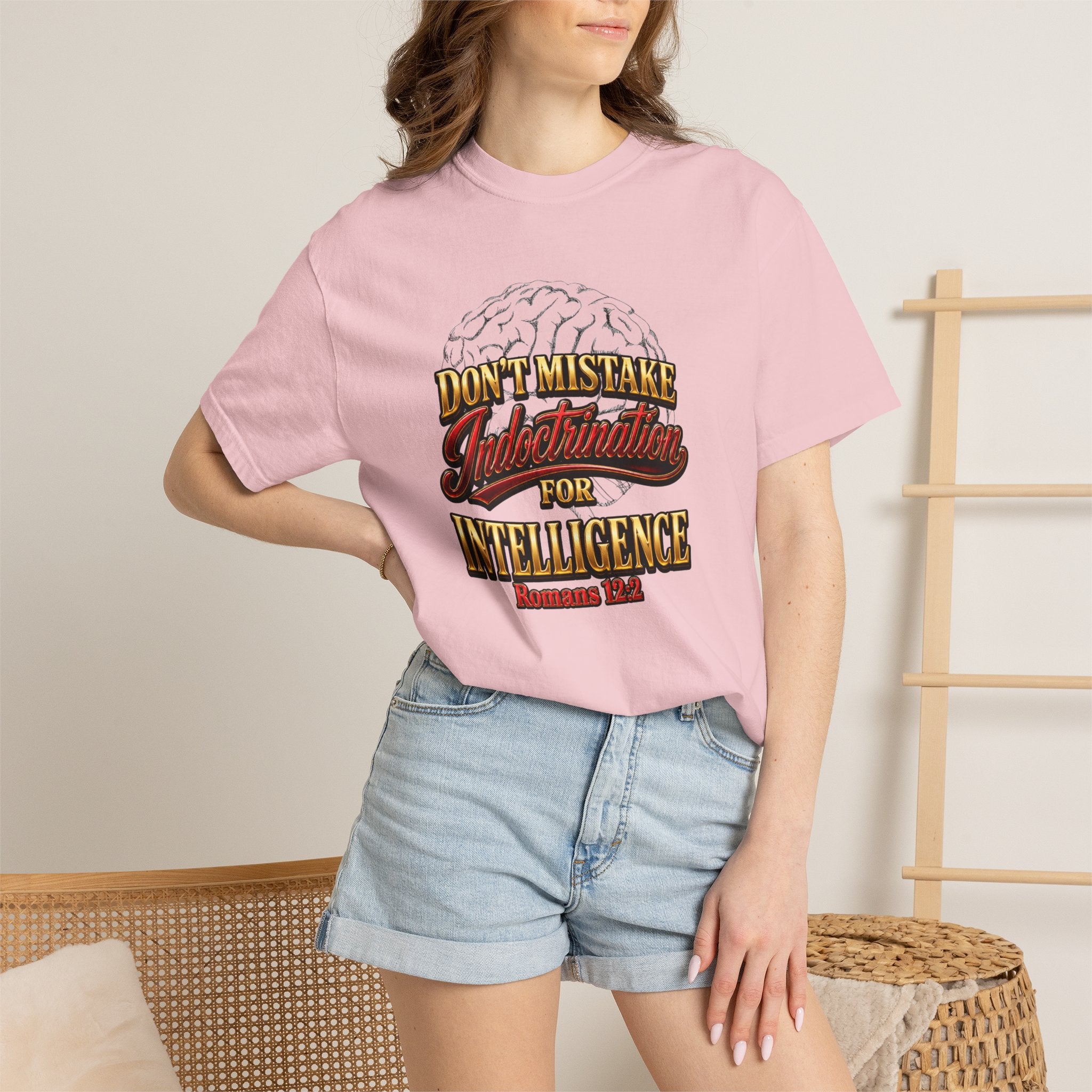 Don’t Mistake Indoctrination for Intelligence T-Shirt — Bold Retro Statement Tee