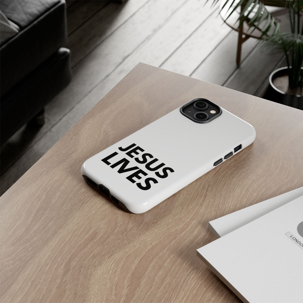 Jesus Lives Phone Case — Christian Faith Protective Phone Cover