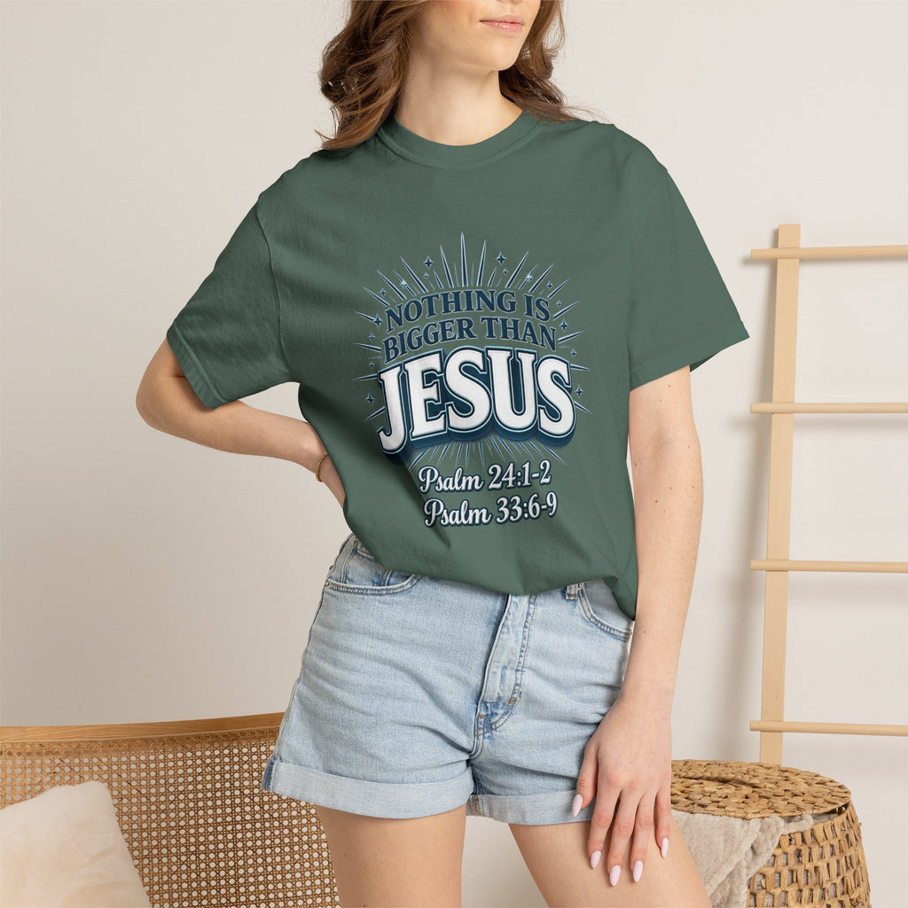 Nothing Is Bigger Than Jesus T-Shirt — "Full Armor of God" Christian Faith Tee
