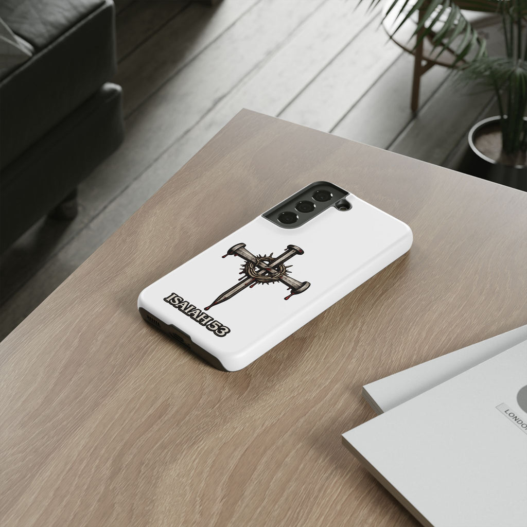 Isaiah 53 Cross Phone Case – Christian Faith Tough Phone Cover
