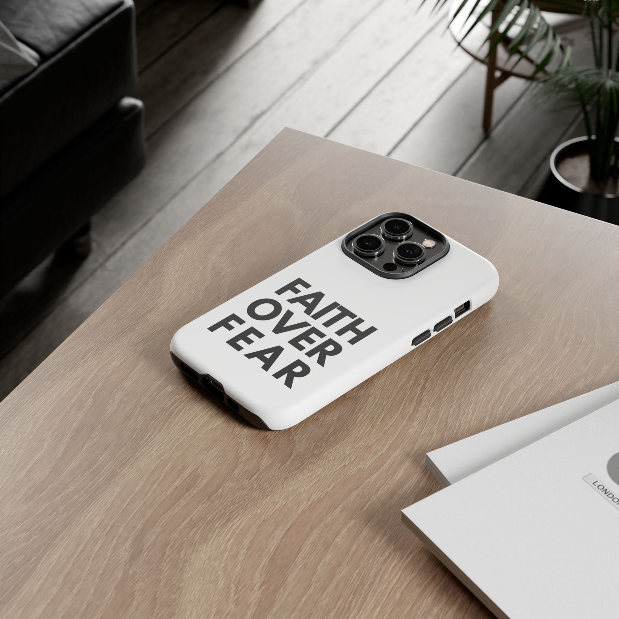 Faith Over Fear Phone Case — Inspirational Christian Protective Cover