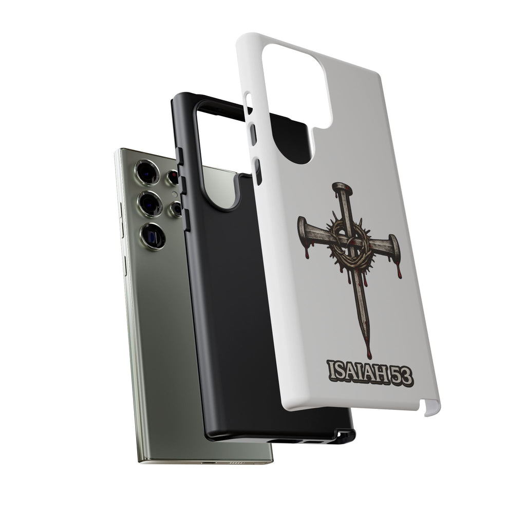 Isaiah 53 Cross Phone Case – Christian Faith Tough Phone Cover