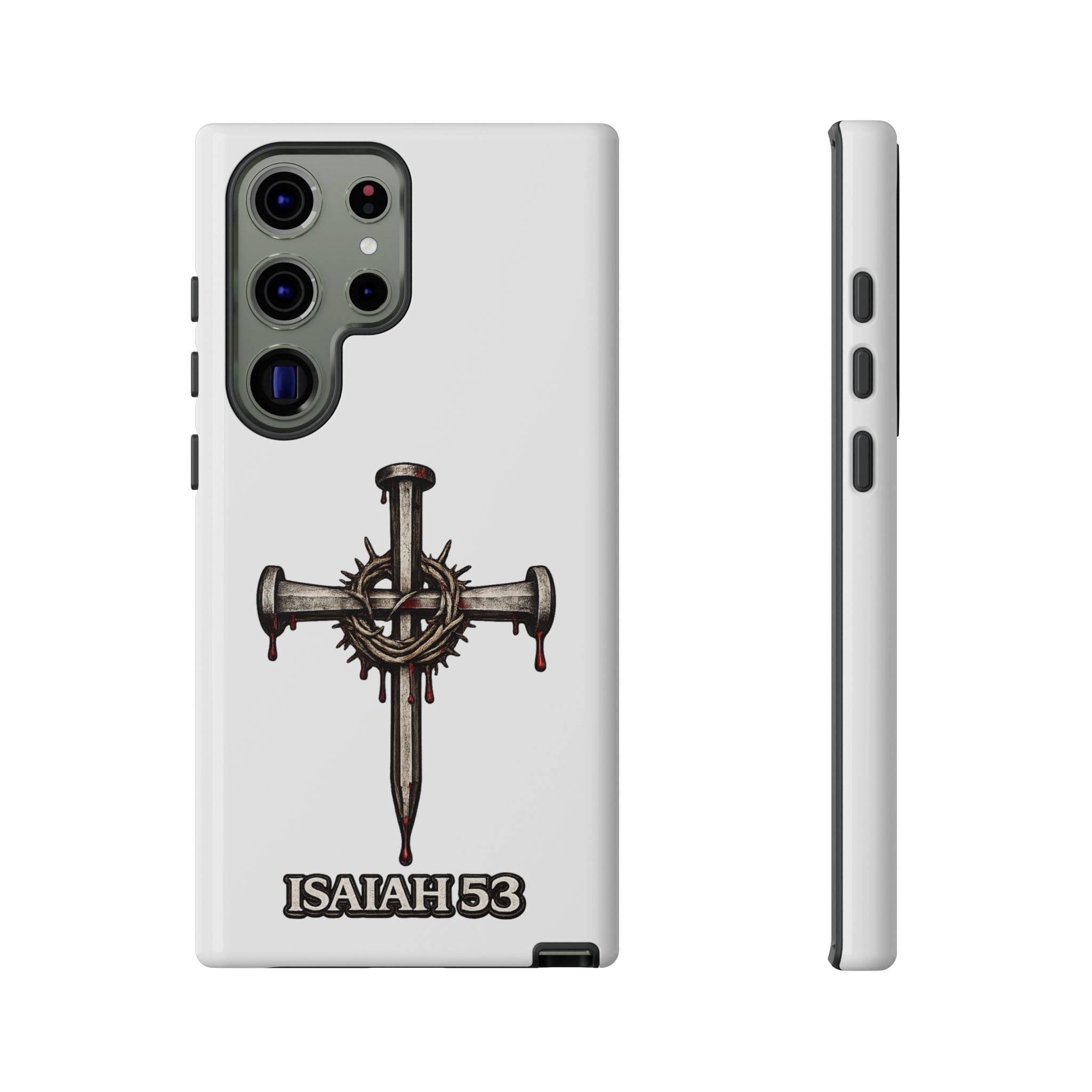 Isaiah 53 Cross Phone Case – Christian Faith Tough Phone Cover