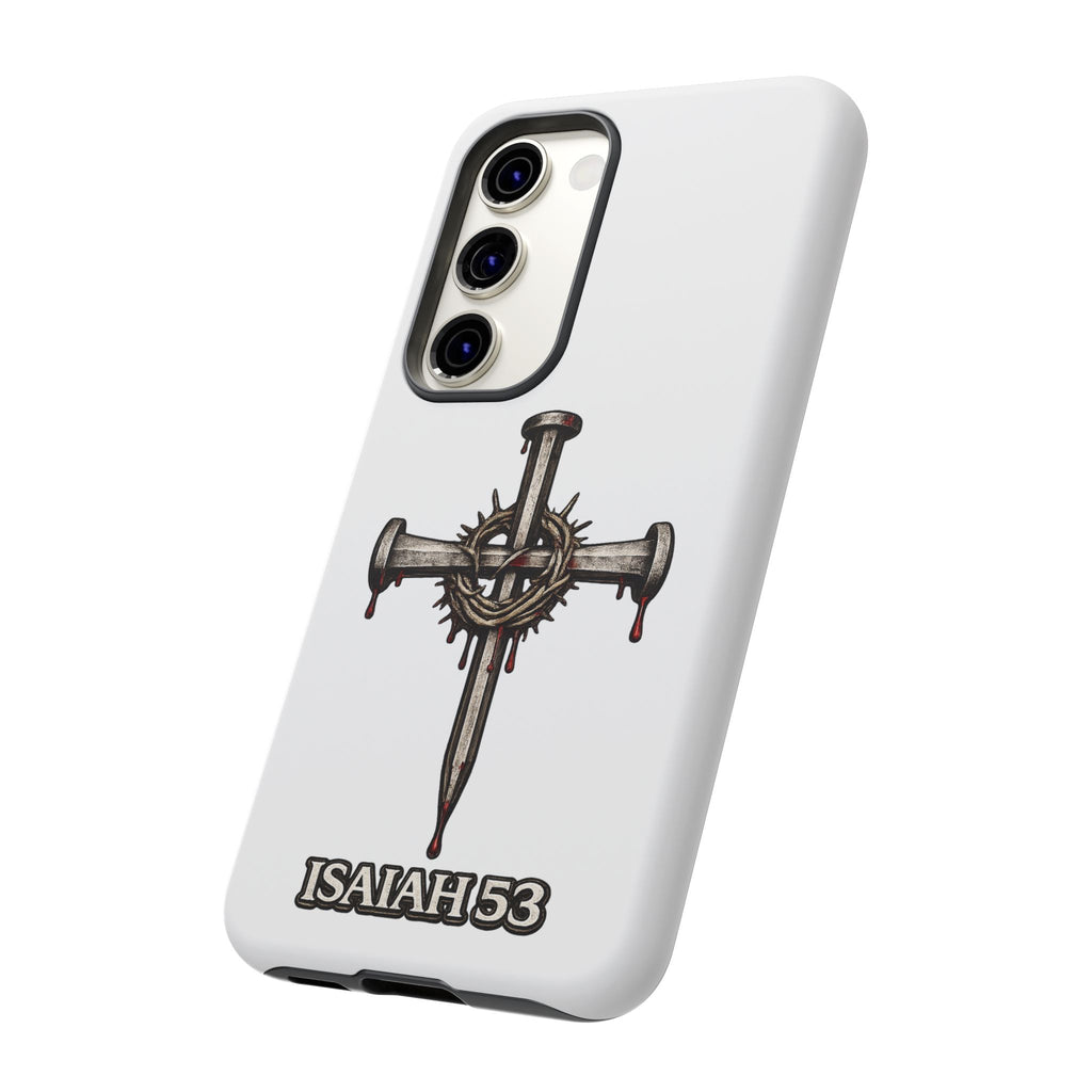 Isaiah 53 Cross Phone Case – Christian Faith Tough Phone Cover