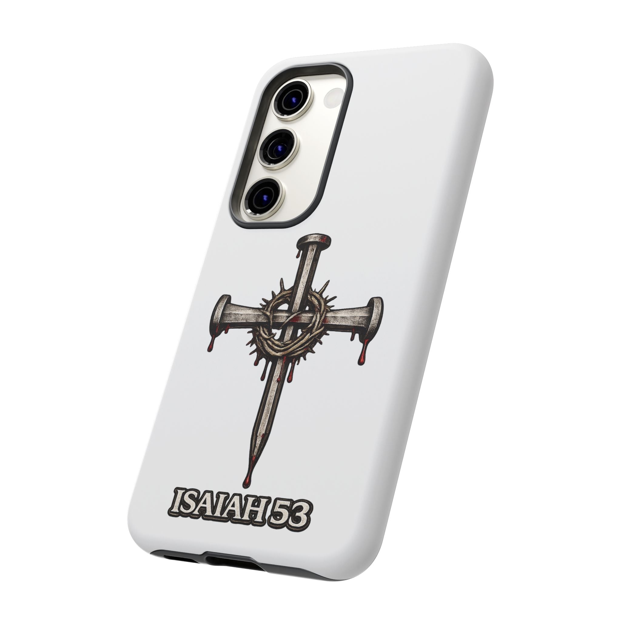 Isaiah 53 Cross Phone Case – Christian Faith Tough Phone Cover