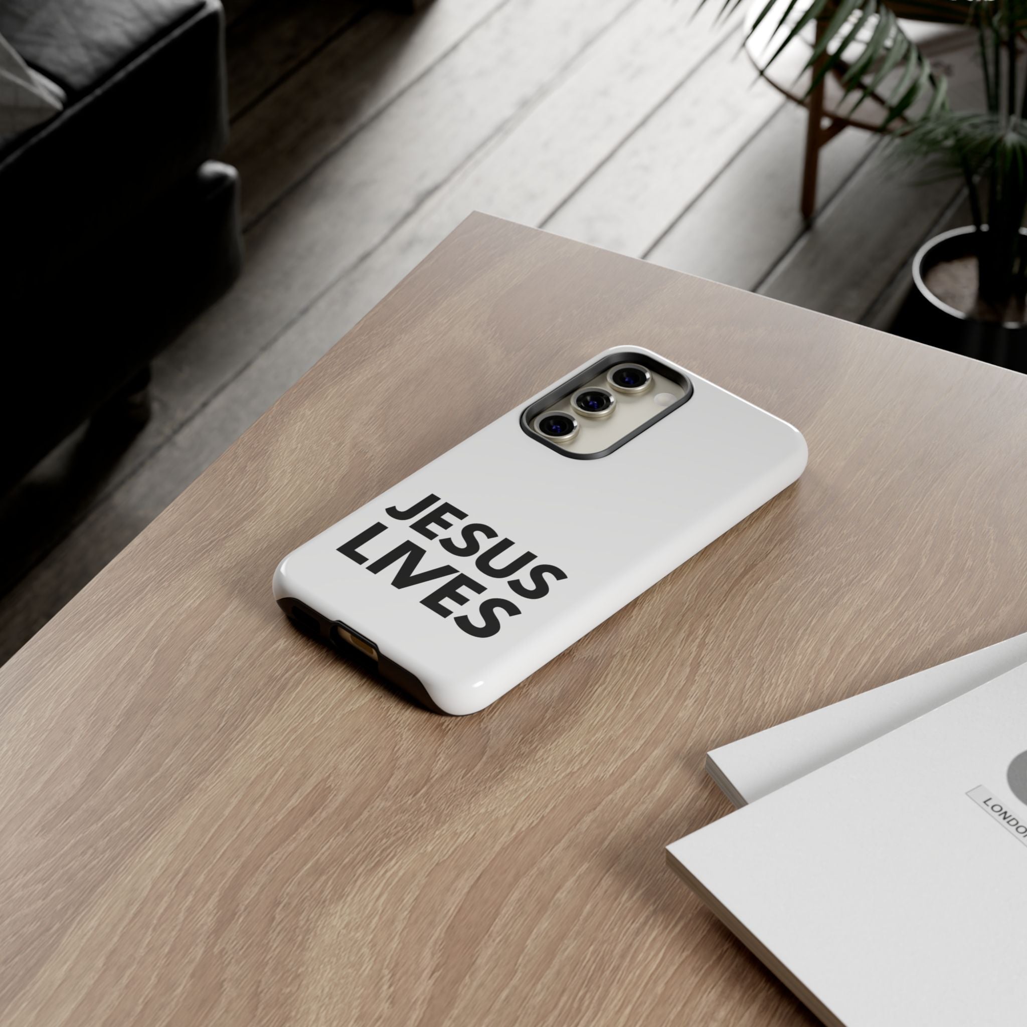 Jesus Lives Phone Case — Christian Faith Protective Phone Cover