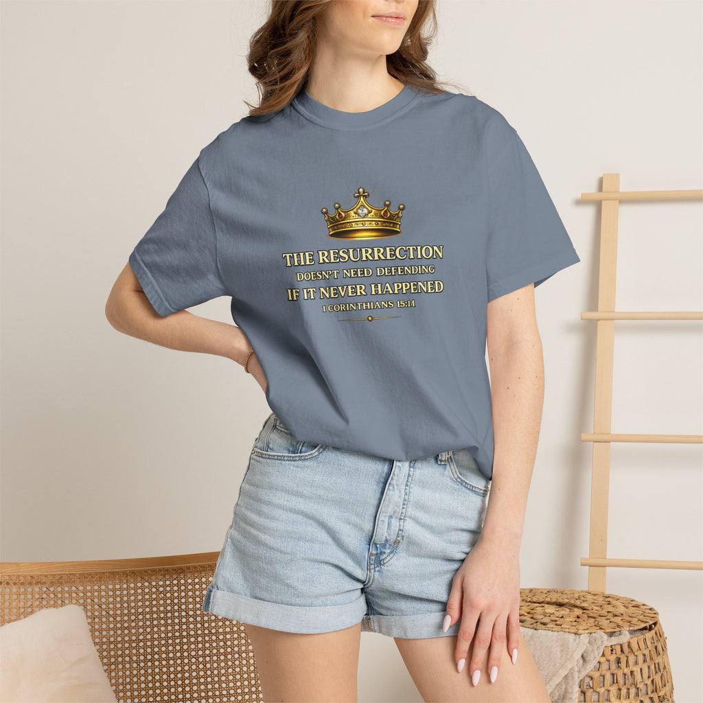 Resurrection Crown T-Shirt — Biblical 1 Corinthians Faith Tee