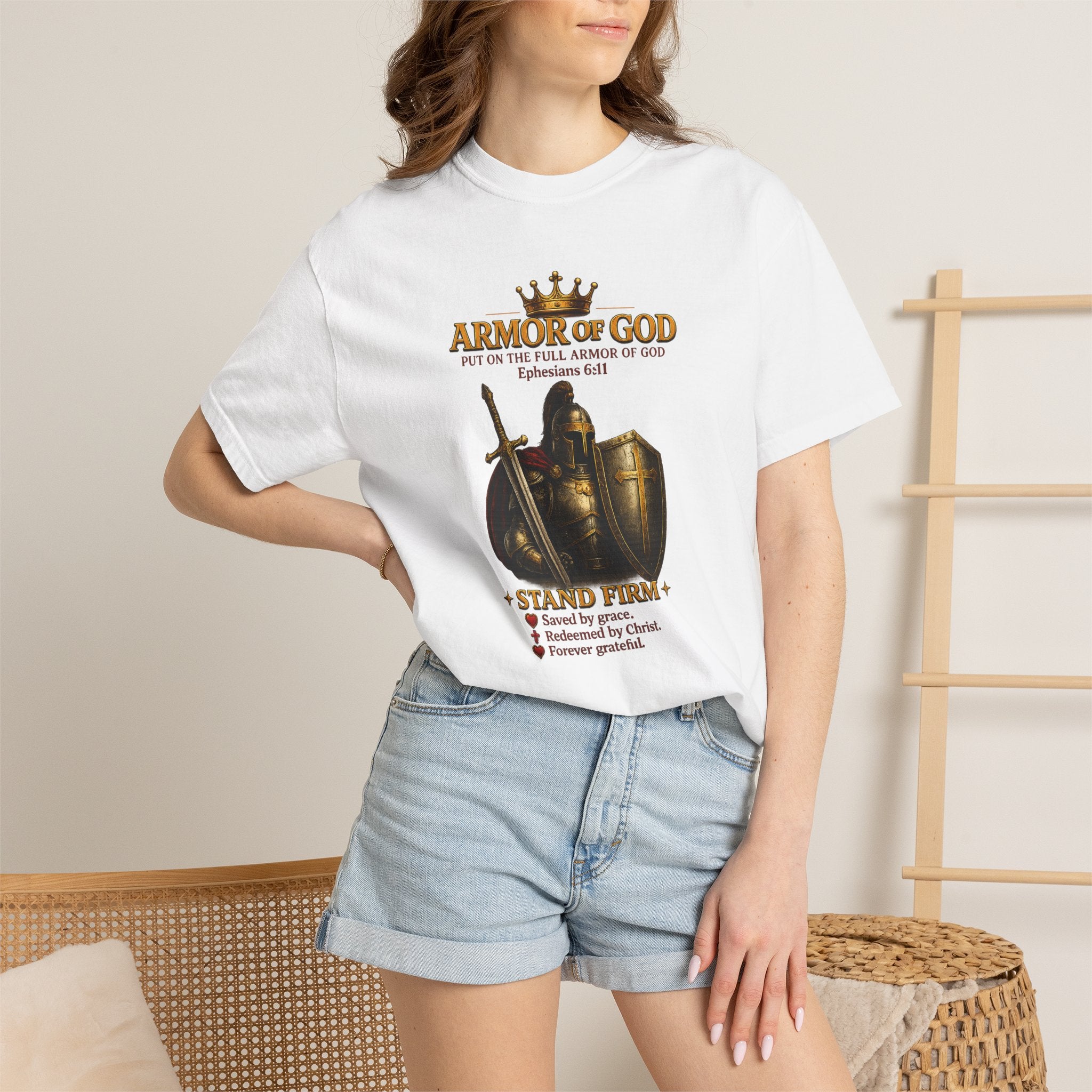 Armor of God T-Shirt — Christian Faith Warrior Faith-Based Tee