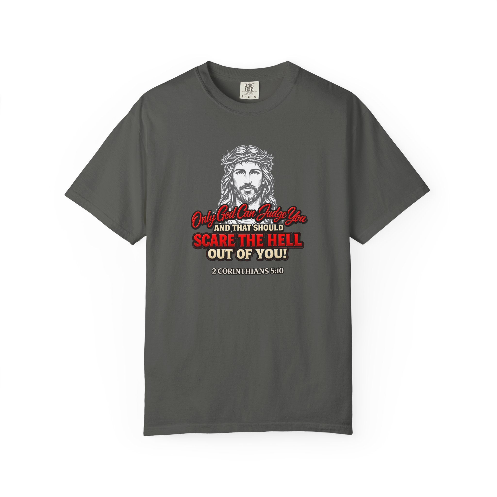 Religious Graphic T-Shirt — "Only God Can Judge You" (Full Armor of God)