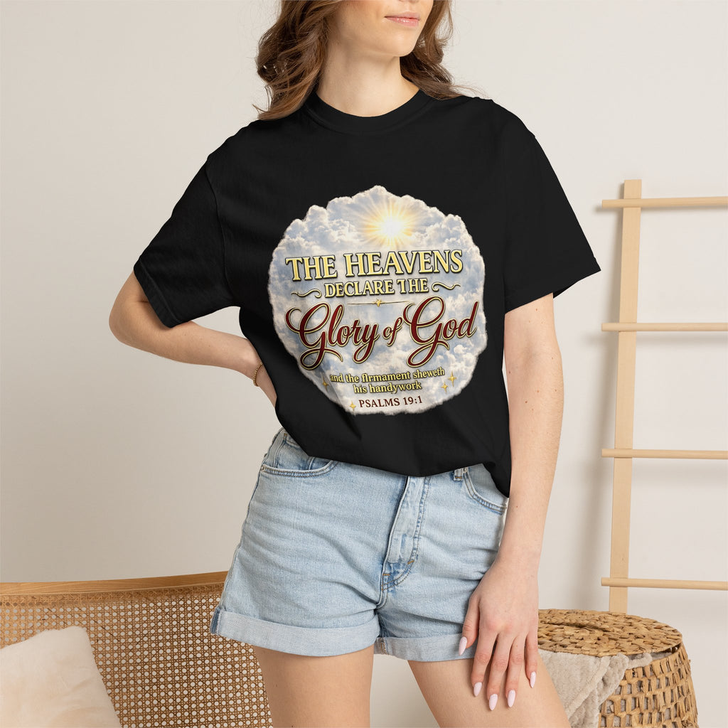 Glory of God T-Shirt — Psalm 19:1 Inspirational Christian Tee