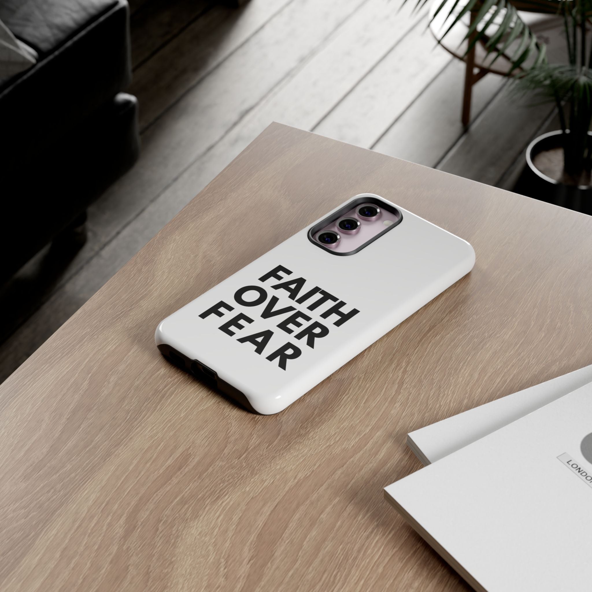 Faith Over Fear Phone Case — Inspirational Christian Protective Cover