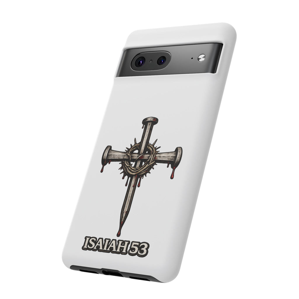 Isaiah 53 Cross Phone Case – Christian Faith Tough Phone Cover