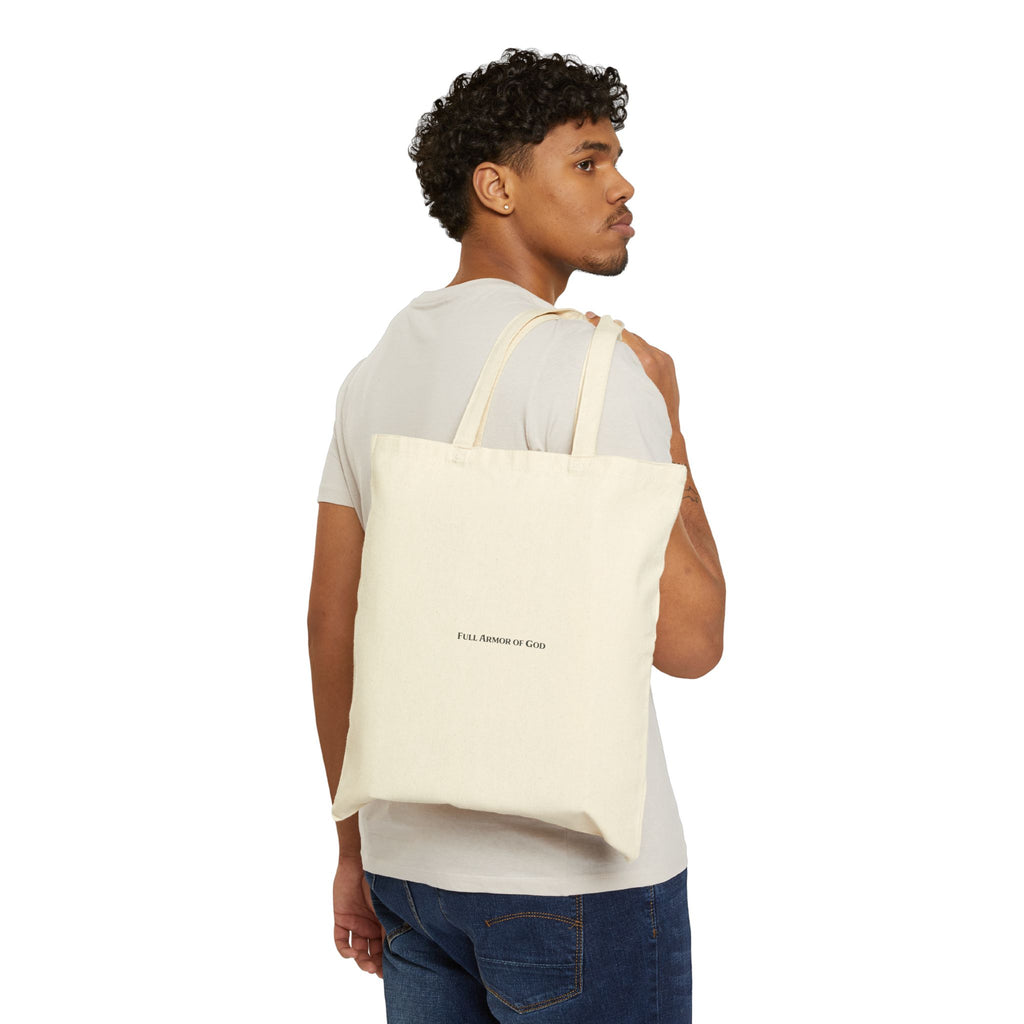 Tote Bag — "This Book Will Keep You From Sin" Inspirational Bible Quote Canvas Tote