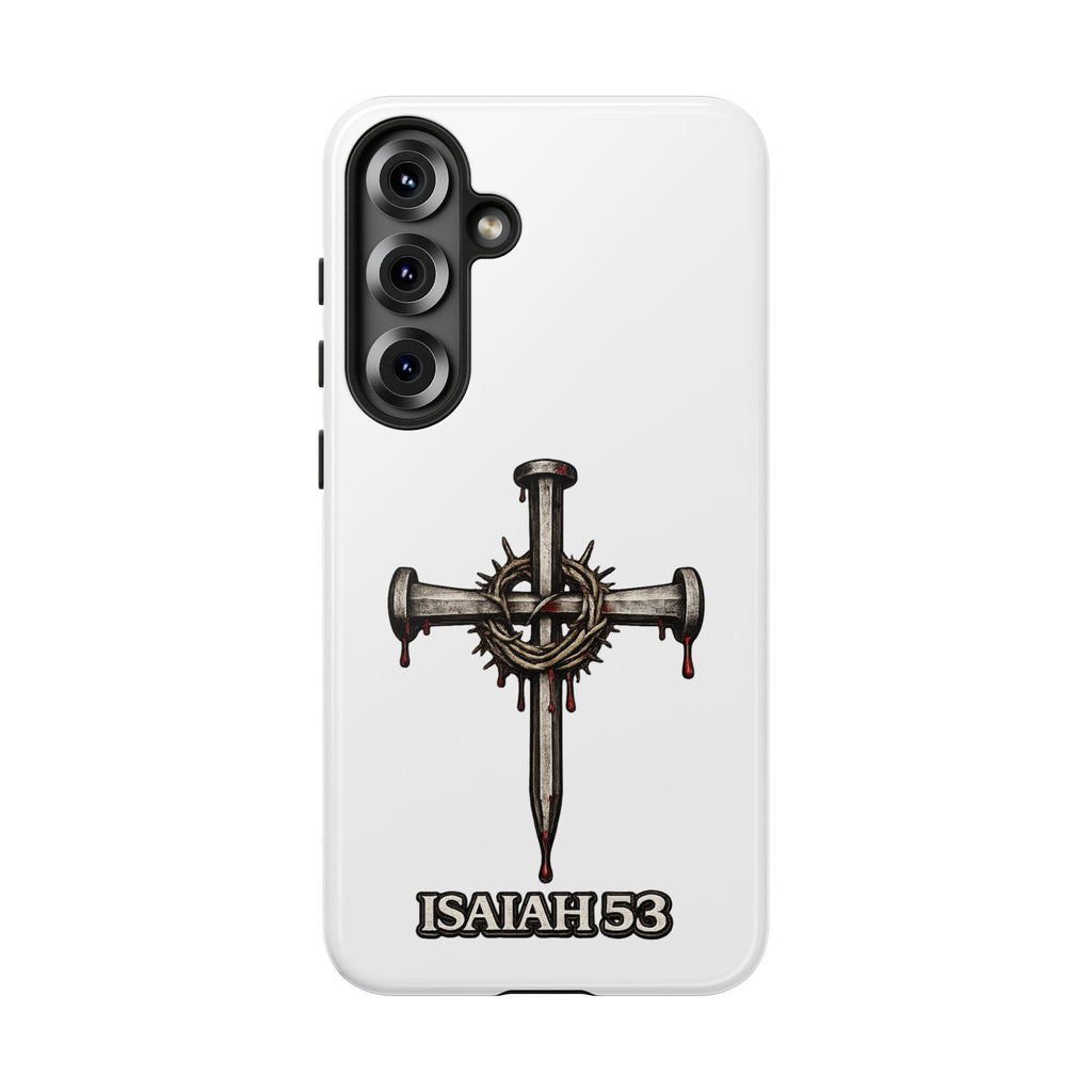 Isaiah 53 Cross Phone Case – Christian Faith Tough Phone Cover