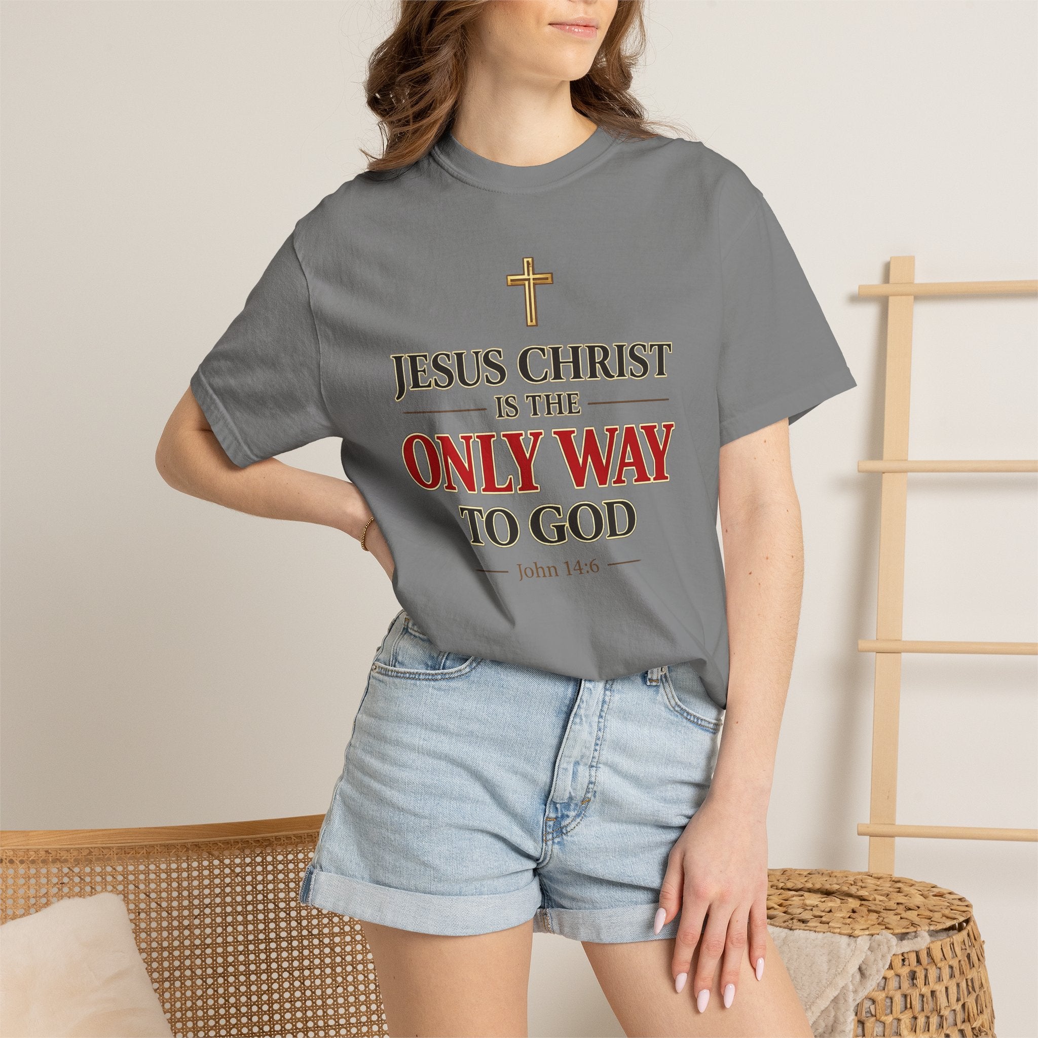 Christian Statement T-Shirt — "Jesus Christ is the Only Way to God" Faith Tee