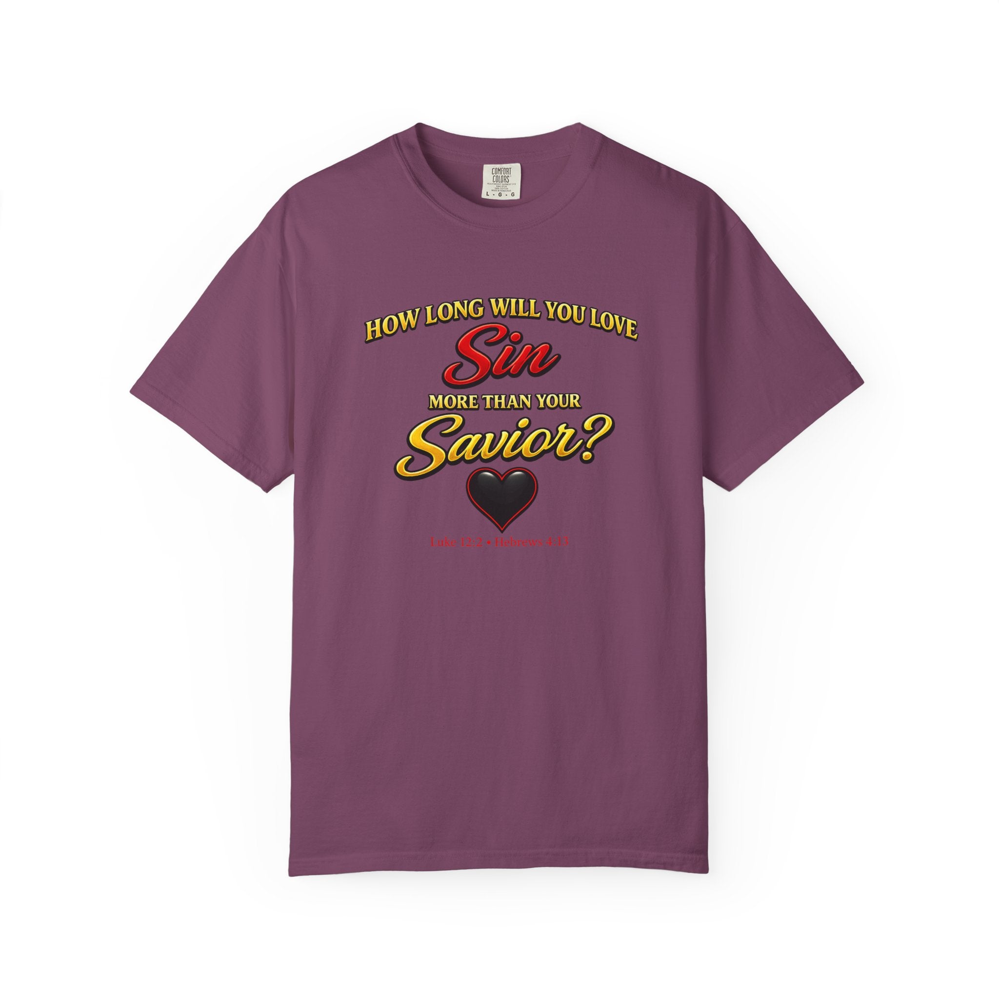 Christian Message T-Shirt — "How Long Will You Live in Sin?" Graphic Tee