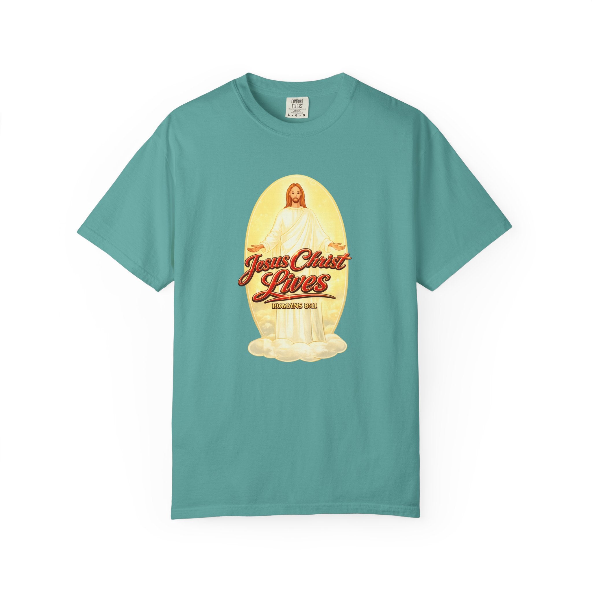 Jesus Christ Lives T-Shirt — Faith Graphic Tee with ‘Full Armor of God’ Back