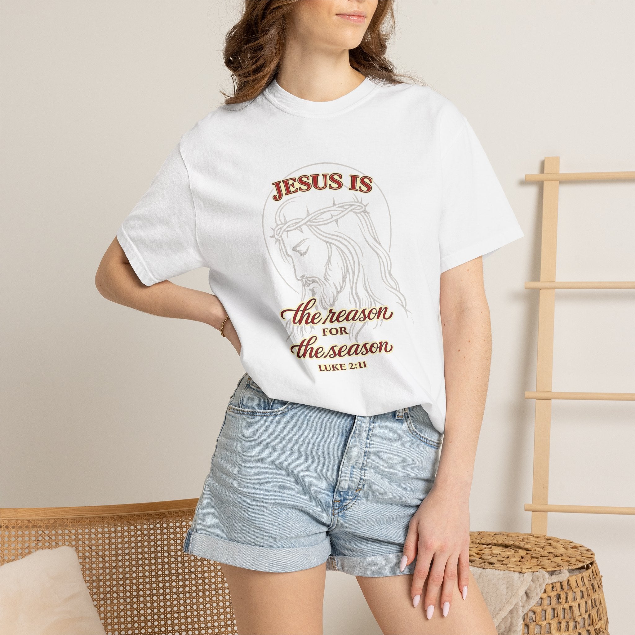 Jesus Is The Reason For The Season T-Shirt — Christmas Christian Faith Tee