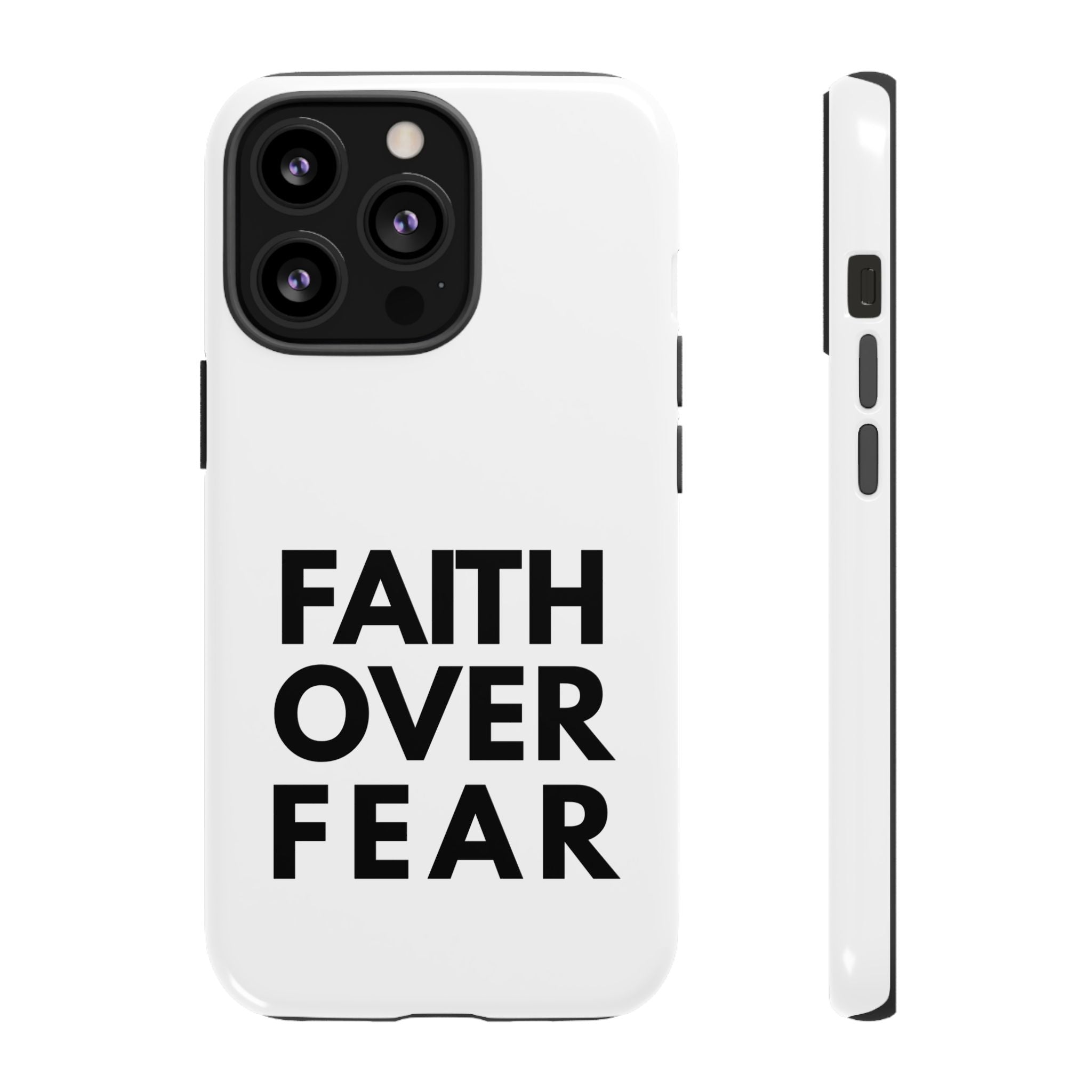 Faith Over Fear Phone Case — Inspirational Christian Protective Cover