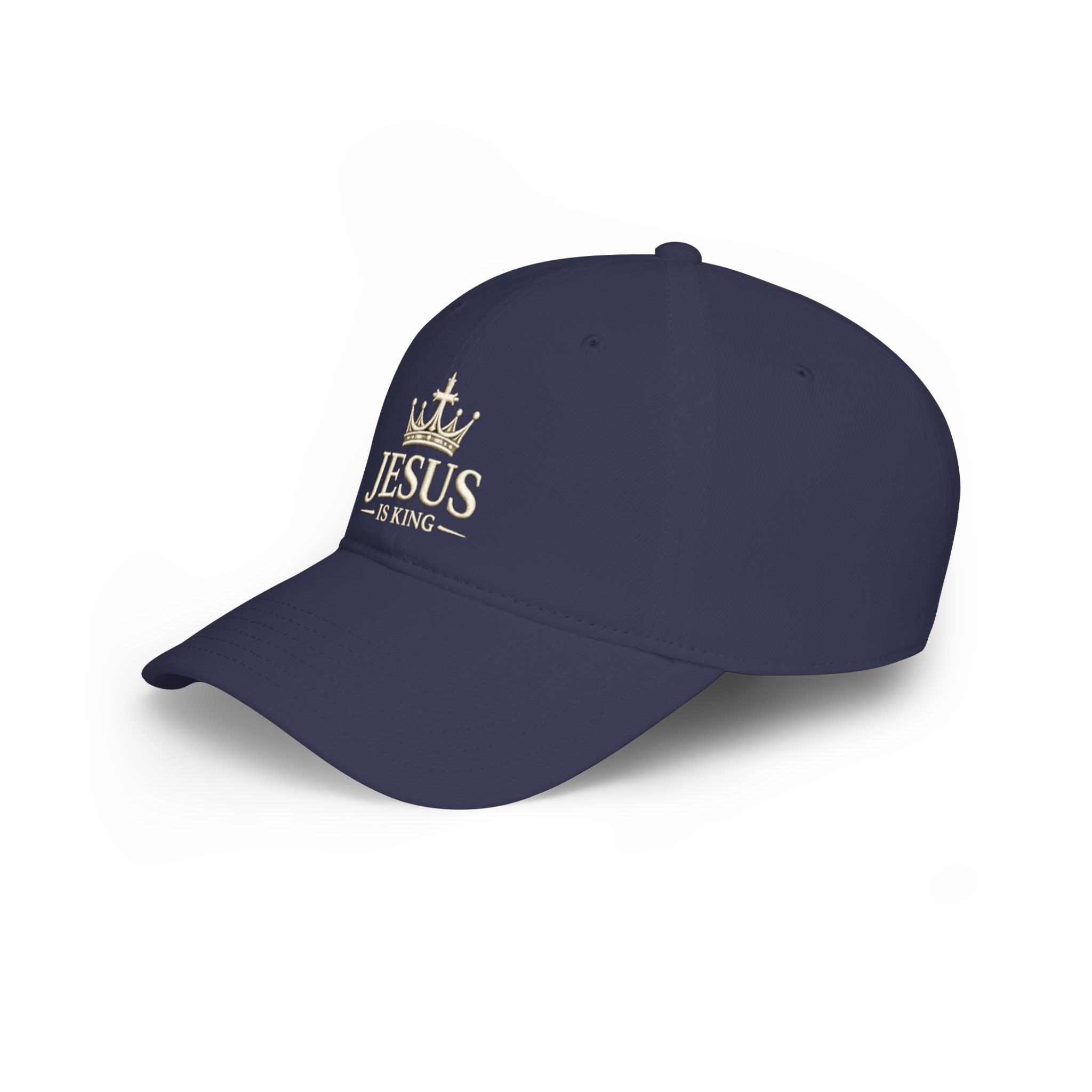 Jesus Is King Crown Baseball Cap - Christian Faith Hat