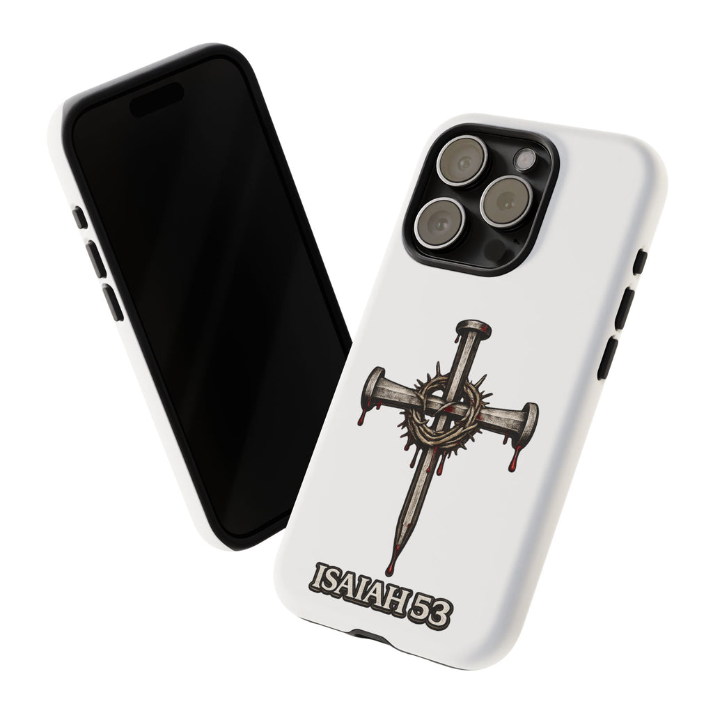 Isaiah 53 Cross Phone Case – Christian Faith Tough Phone Cover