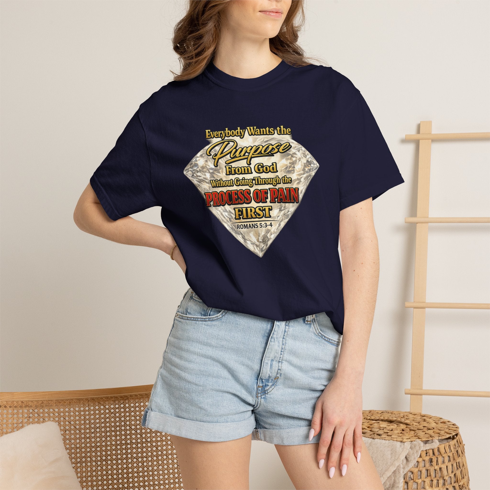 Faith Diamond T-Shirt — "Purpose From God" Inspirational Christian Tee