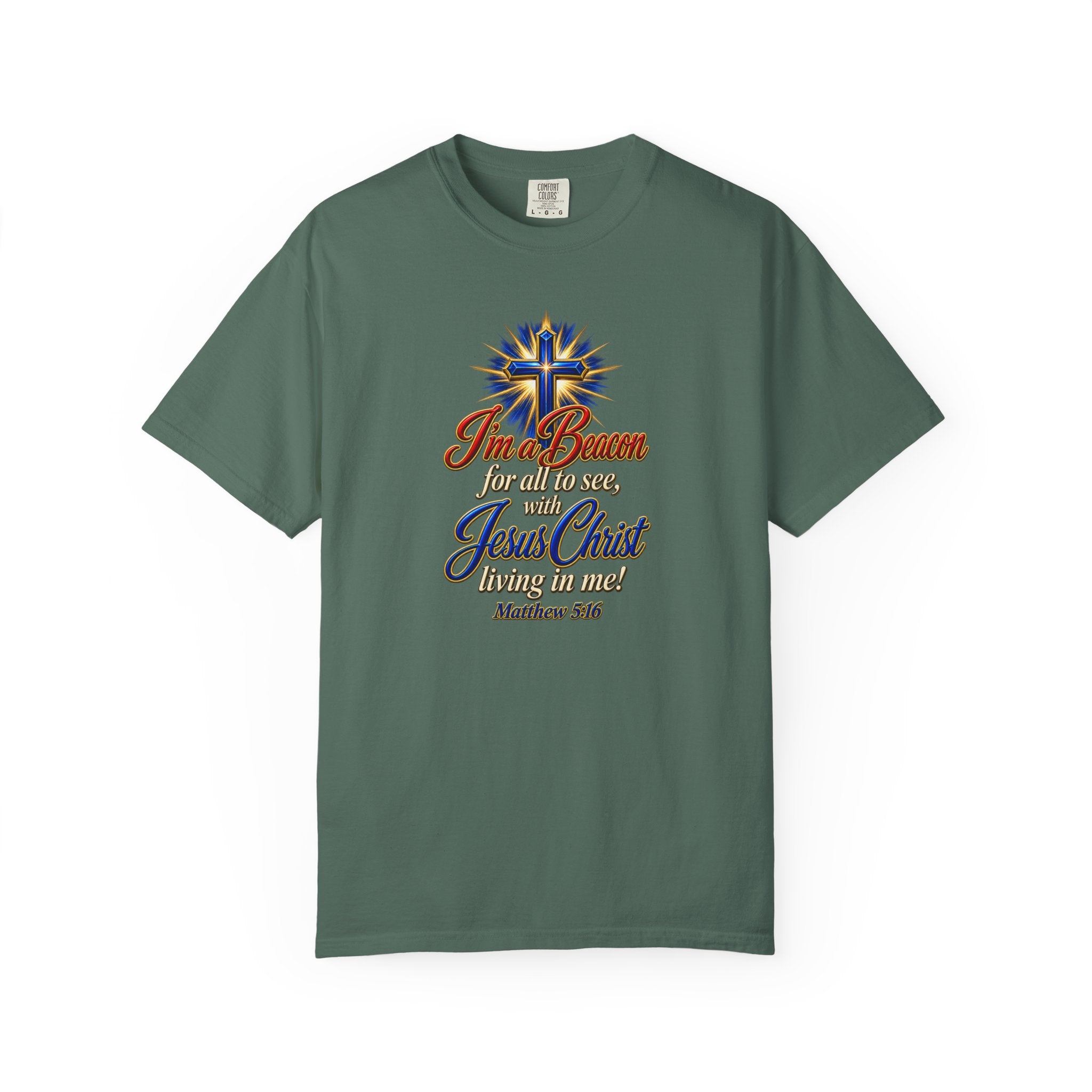 I’m a Beacon for All to See Jesus Christ T-Shirt — Christian Faith Cross Tee (Full Armor of God)