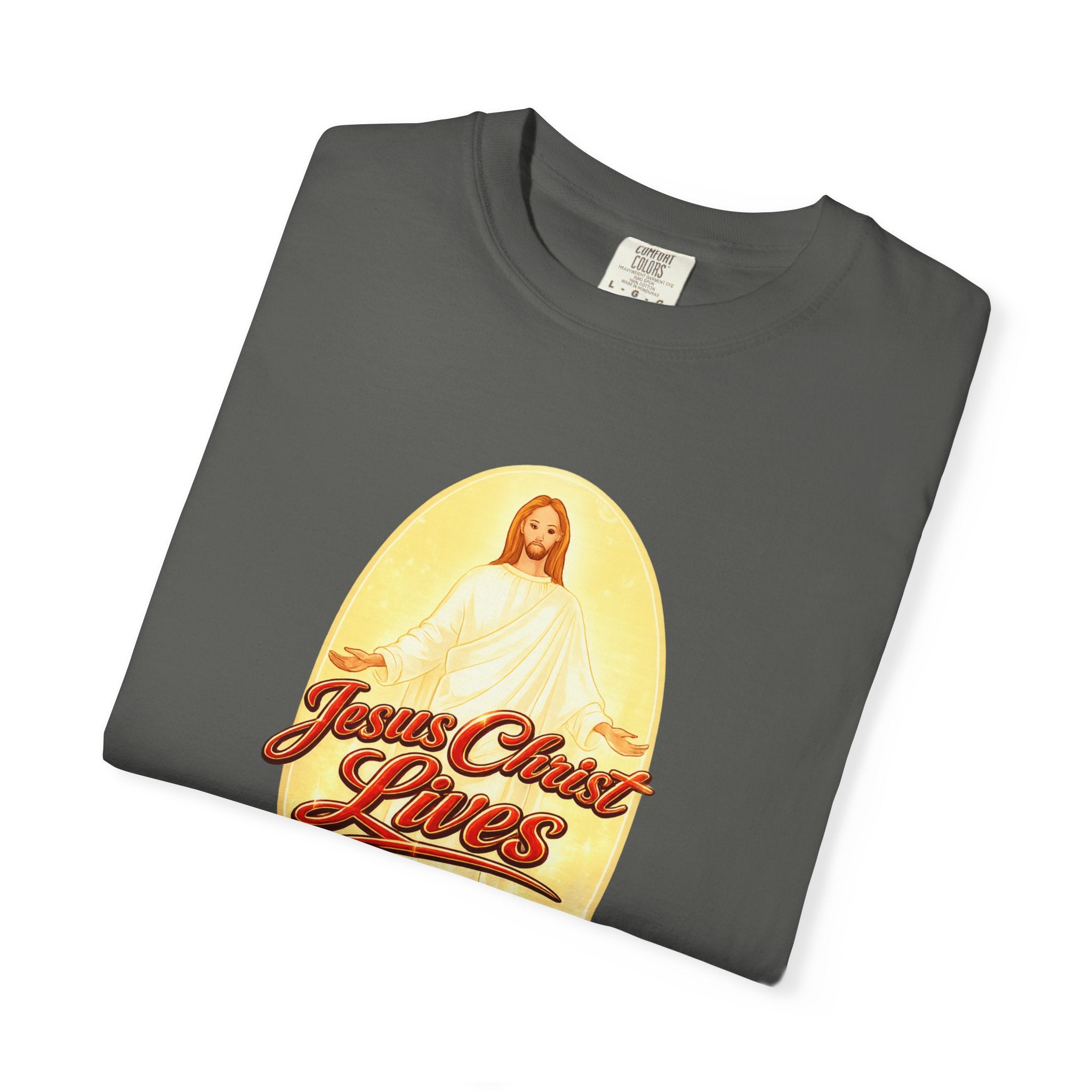 Jesus Christ Lives T-Shirt — Faith Graphic Tee with ‘Full Armor of God’ Back